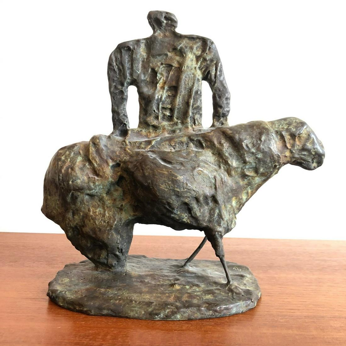 "Wind" Zhou Brothers Bronze Art Sculpture: 12in x 12in