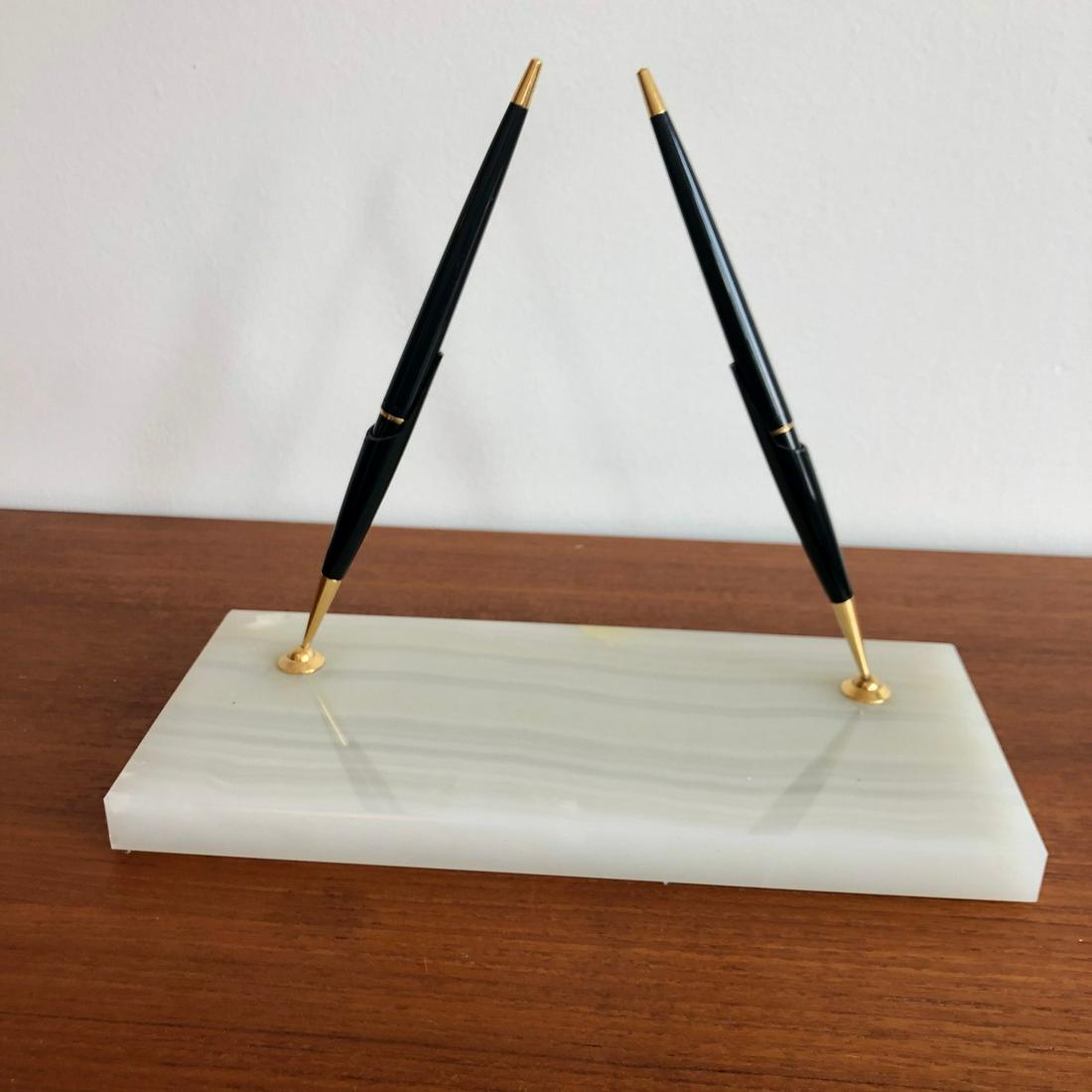 Mid Century Parker Pen Desk Set Onyx (1 of 4)
