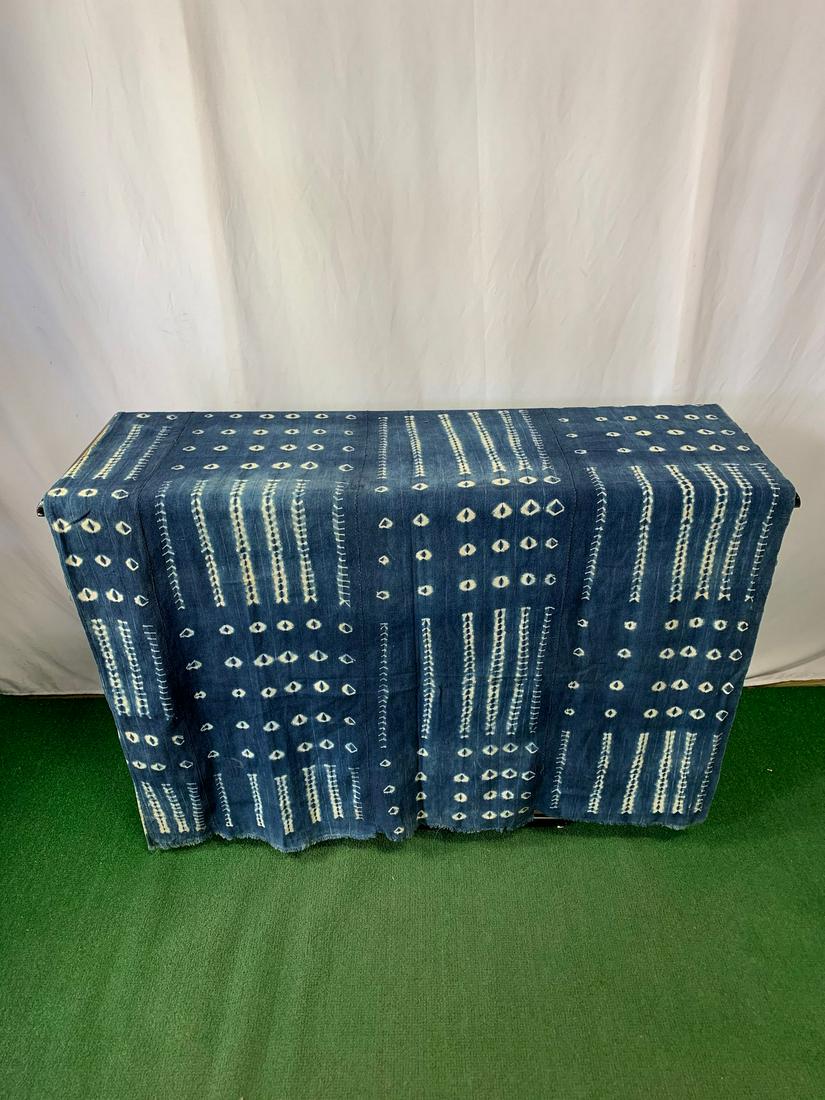 African Indigo Mud Cloth: 66in x 45in