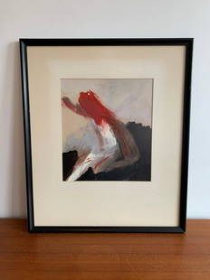 Jacques Charlier Oil on Paper Early 1960's: 24in x 20.75in