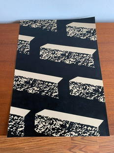 Signed "Bricks" by Jacques Charlier MoMA 1969: Original Piece is Currently in the MOMA ; 16.5in x 11.5in