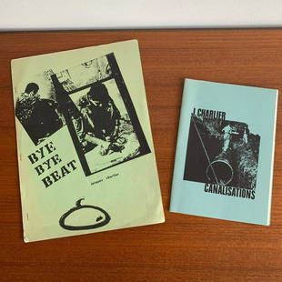 Jacques Charlier Exhibition Pamphlets: Bye Bye Beat" and "Canalisations