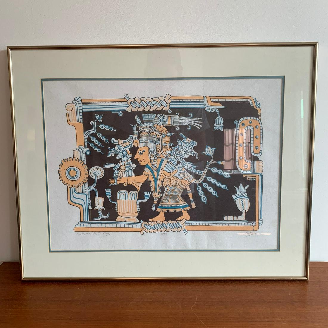 Signed & Numbered "La Diosa de Tulum" Lithograph (1 of 4)