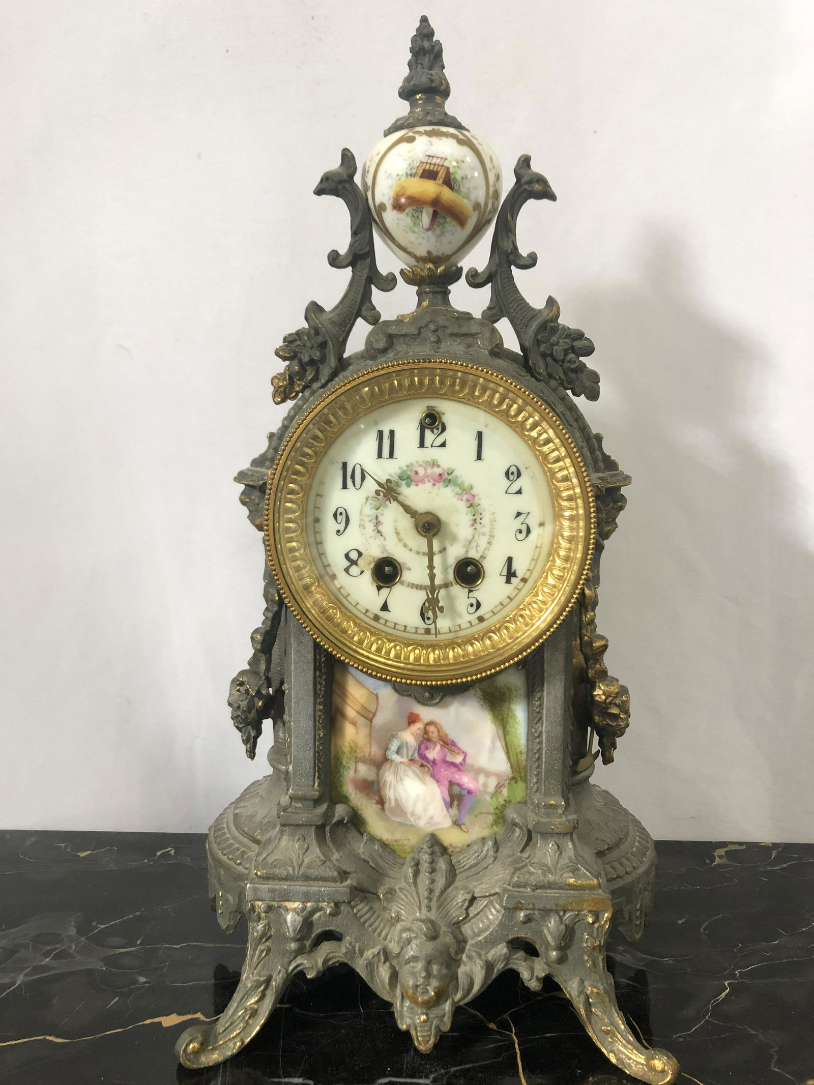 19th C. French Porcelain Mantle Clock (1 of 5)
