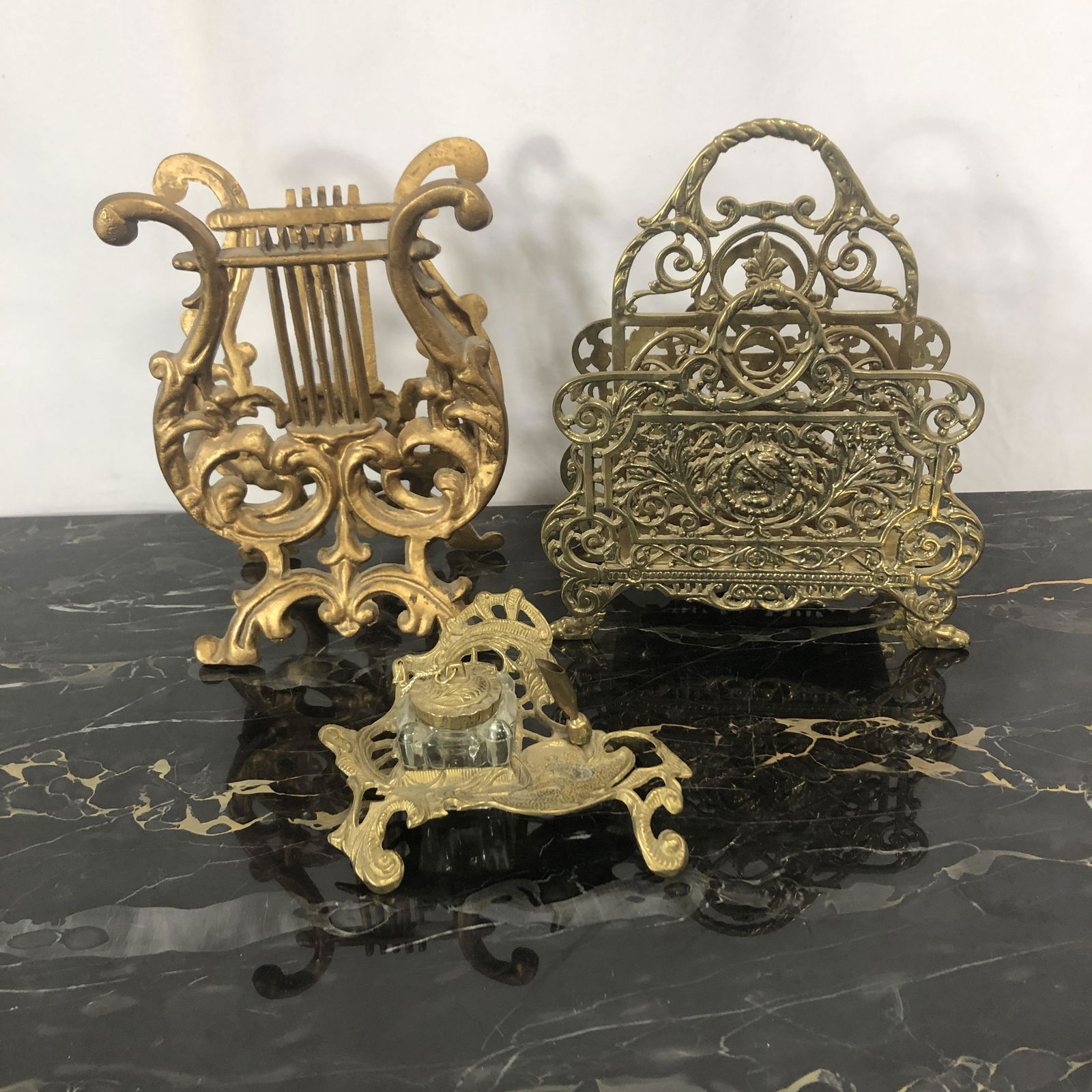 Collection Cast Iron Victorian Magazine Racks & Ink (1 of 4)