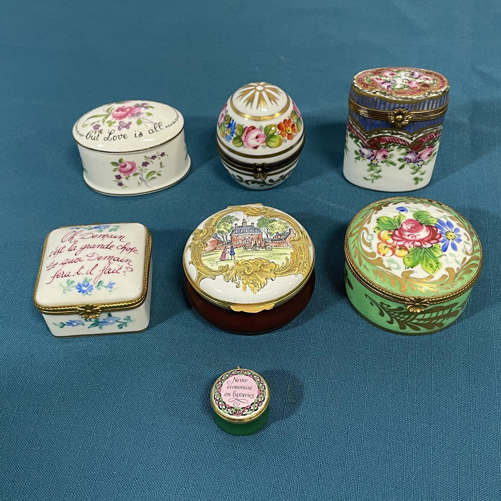 Collection Limoges Trinket Boxes: Tallest 2 1/2in