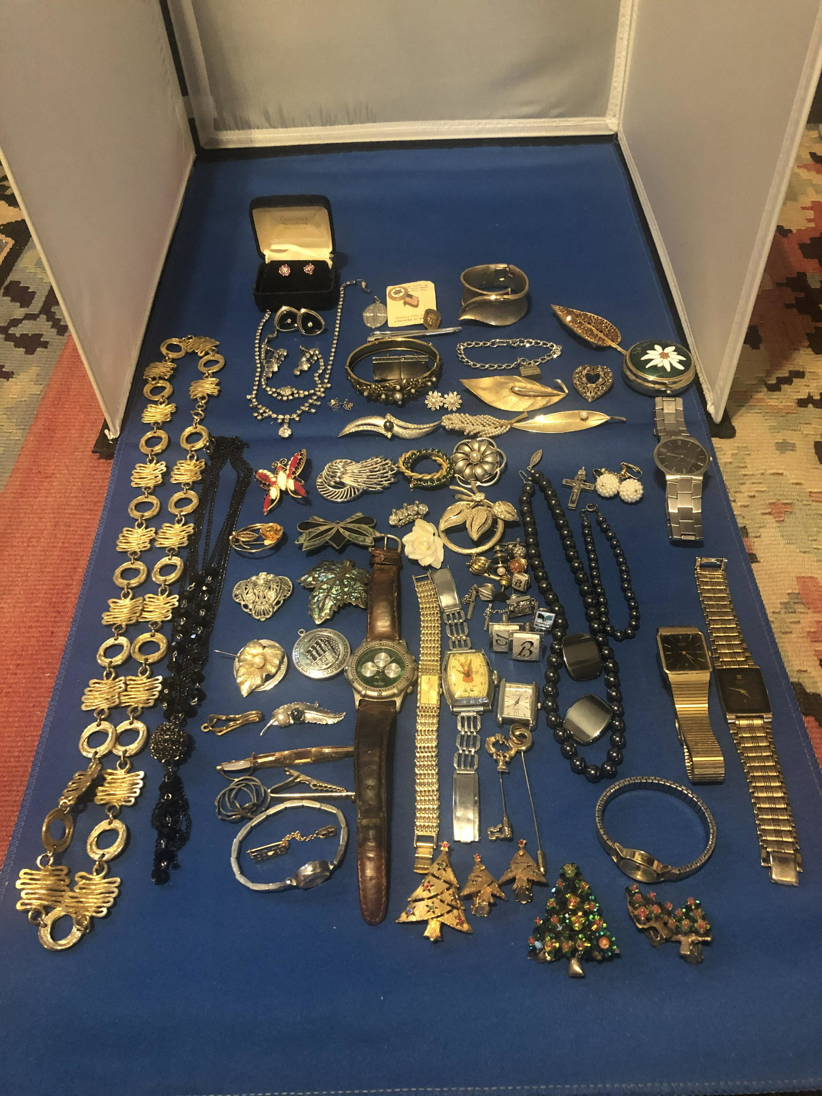 Collection Assorted of Jewelry: mostly costume but a bit of gold and sterling