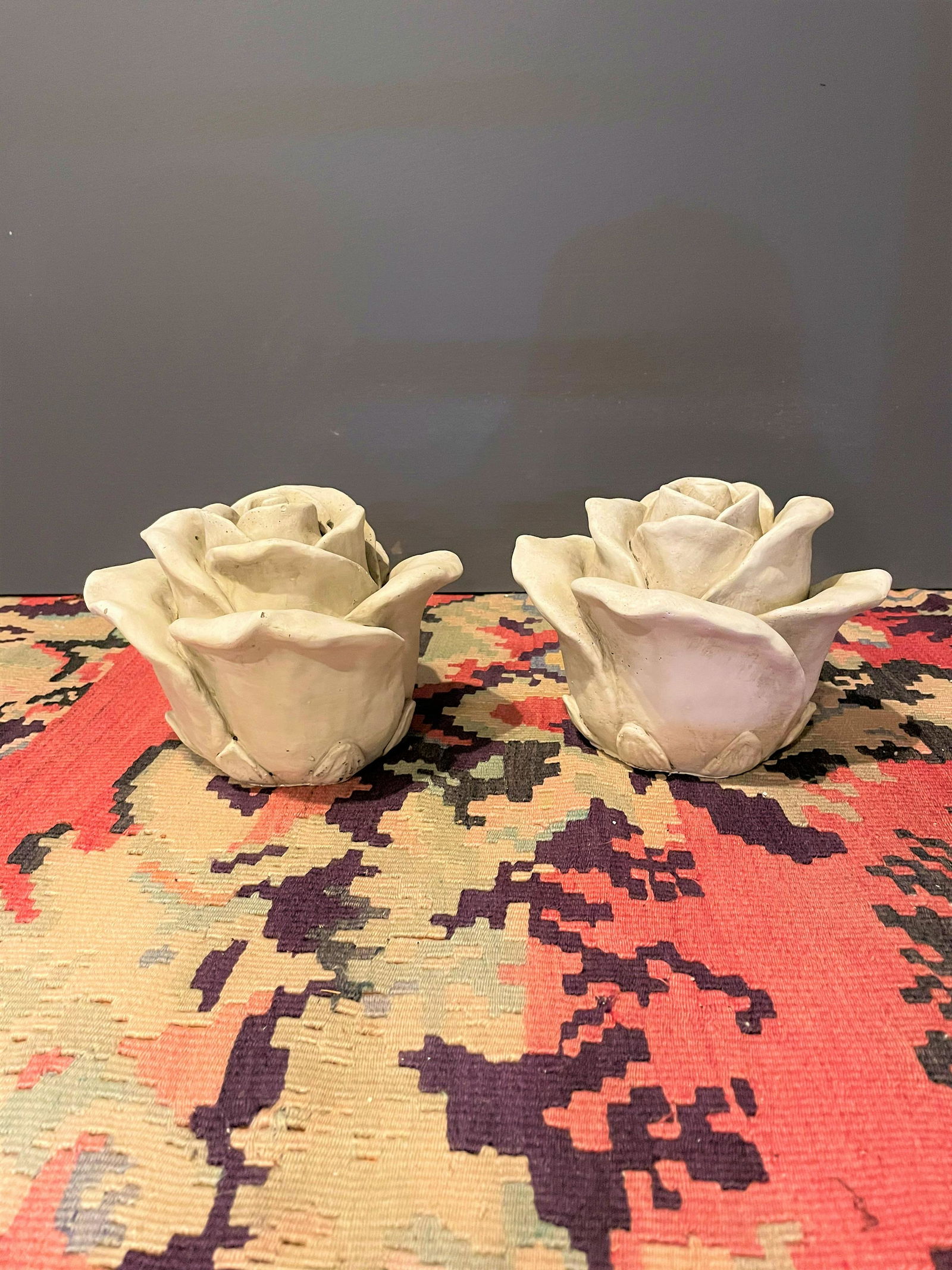 Pair Concrete Garden Roses (1 of 4)
