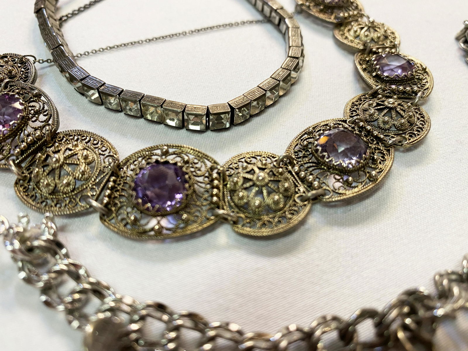 Collection Sterling Silver Charm, Amethyst & Rhinestone (1 of 4)