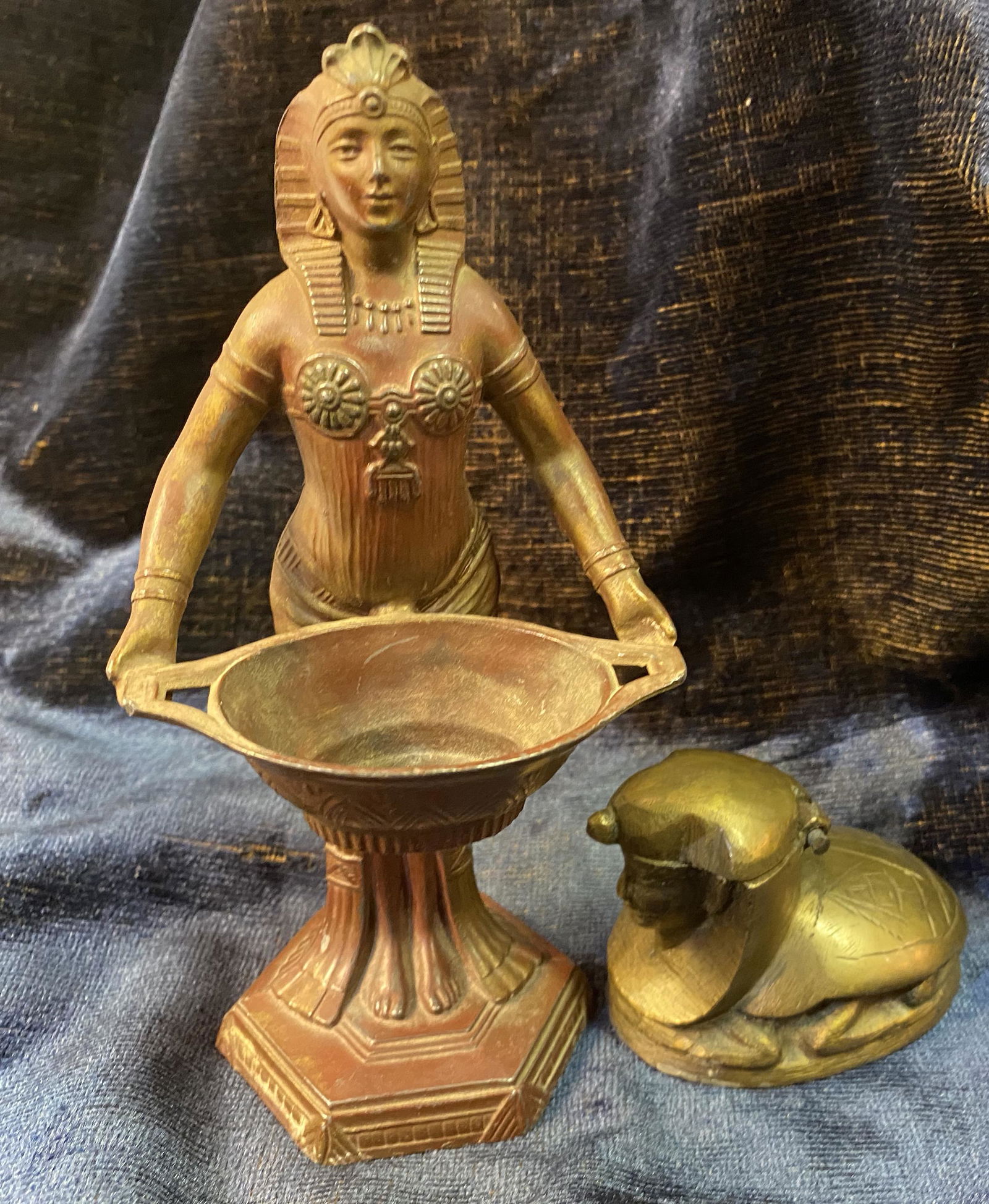 1920's Art Deco Bronze Egyptian Revival Statues (1 of 5)