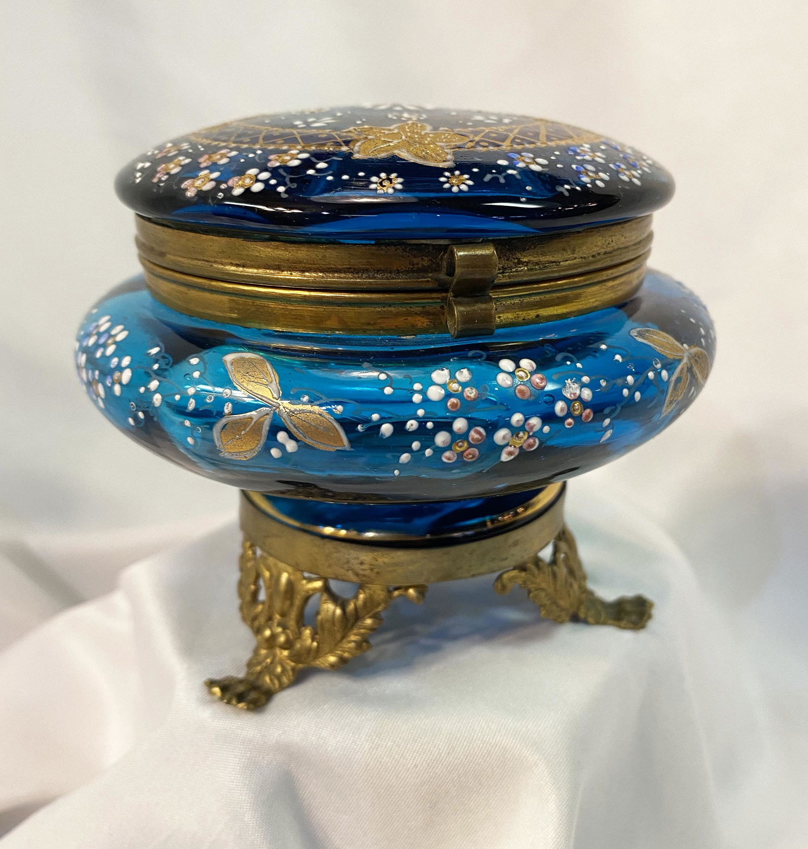 19th C Bohemian Glass Dresser Box (1 of 3)