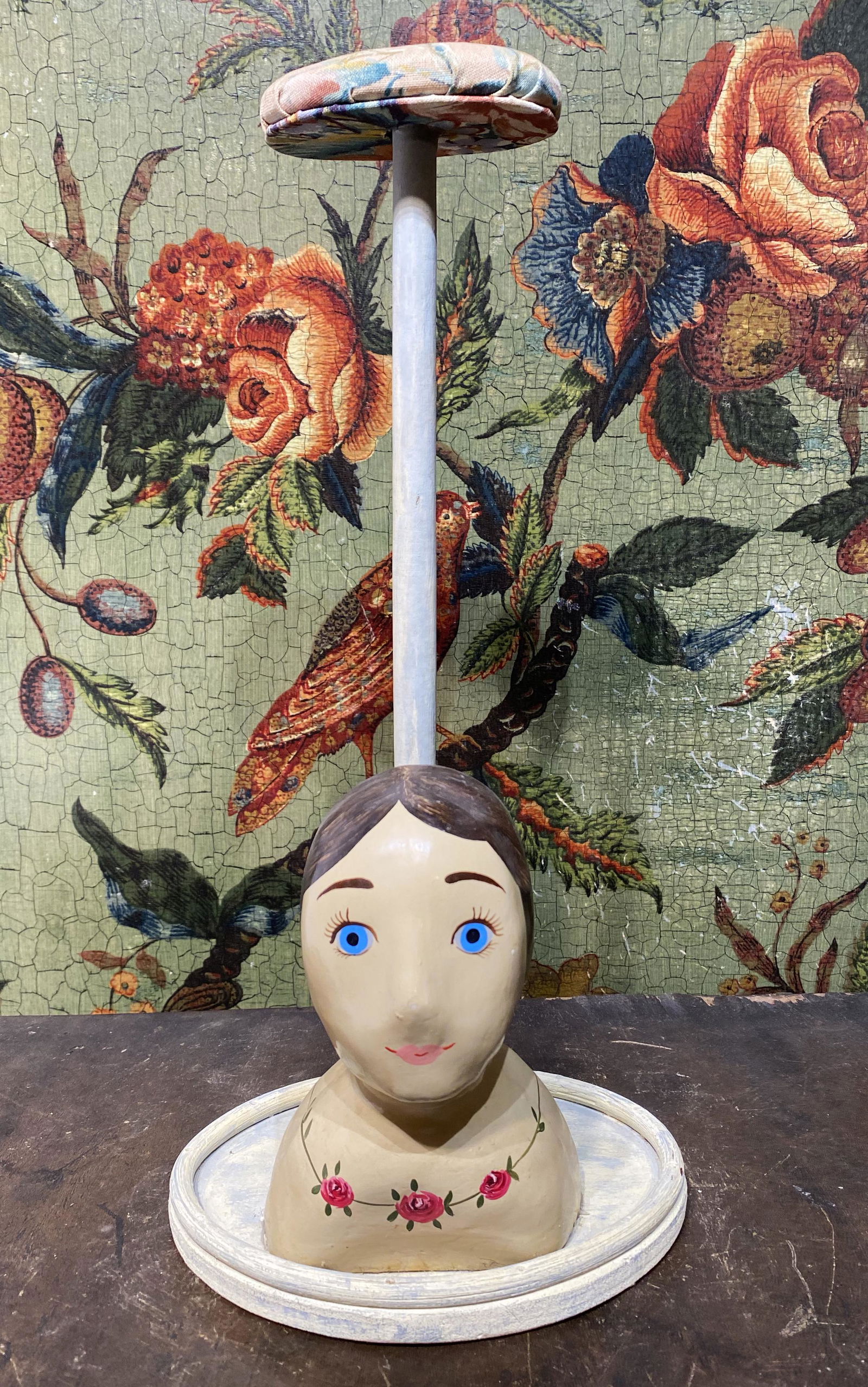 20th C. Paper Mache Lady Hat Stand (1 of 2)