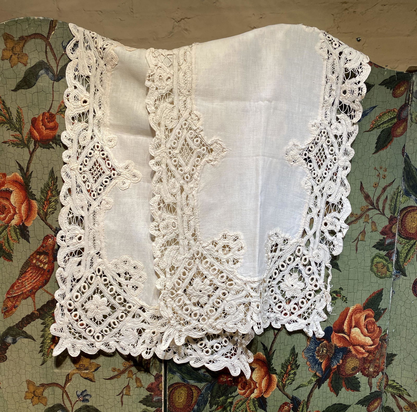 19th C. Antique Battenberg Lace Table Runner (1 of 1)