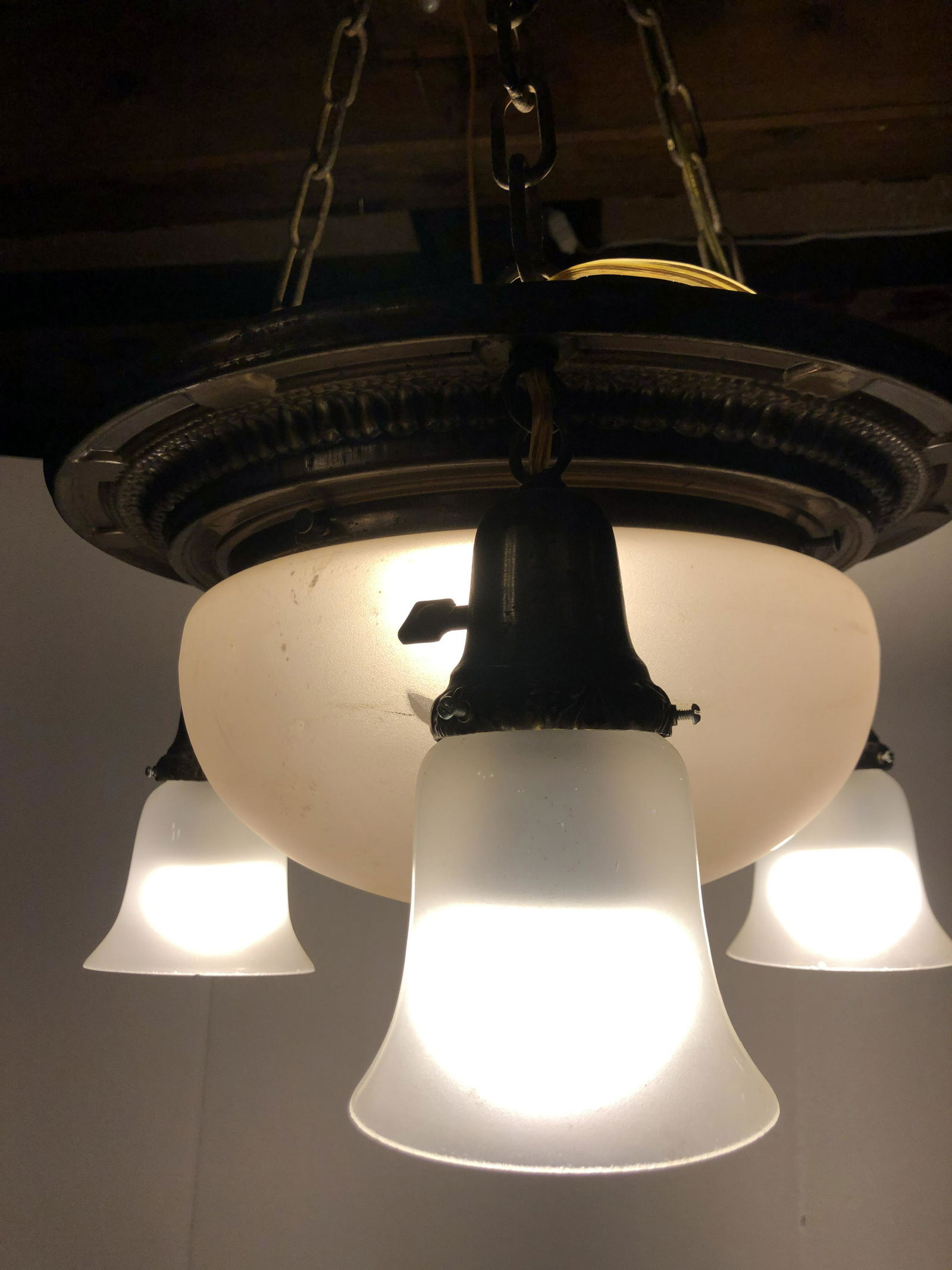 Early 20th C Hanging Light Fixture Victorian Eastlake (1 of 6)