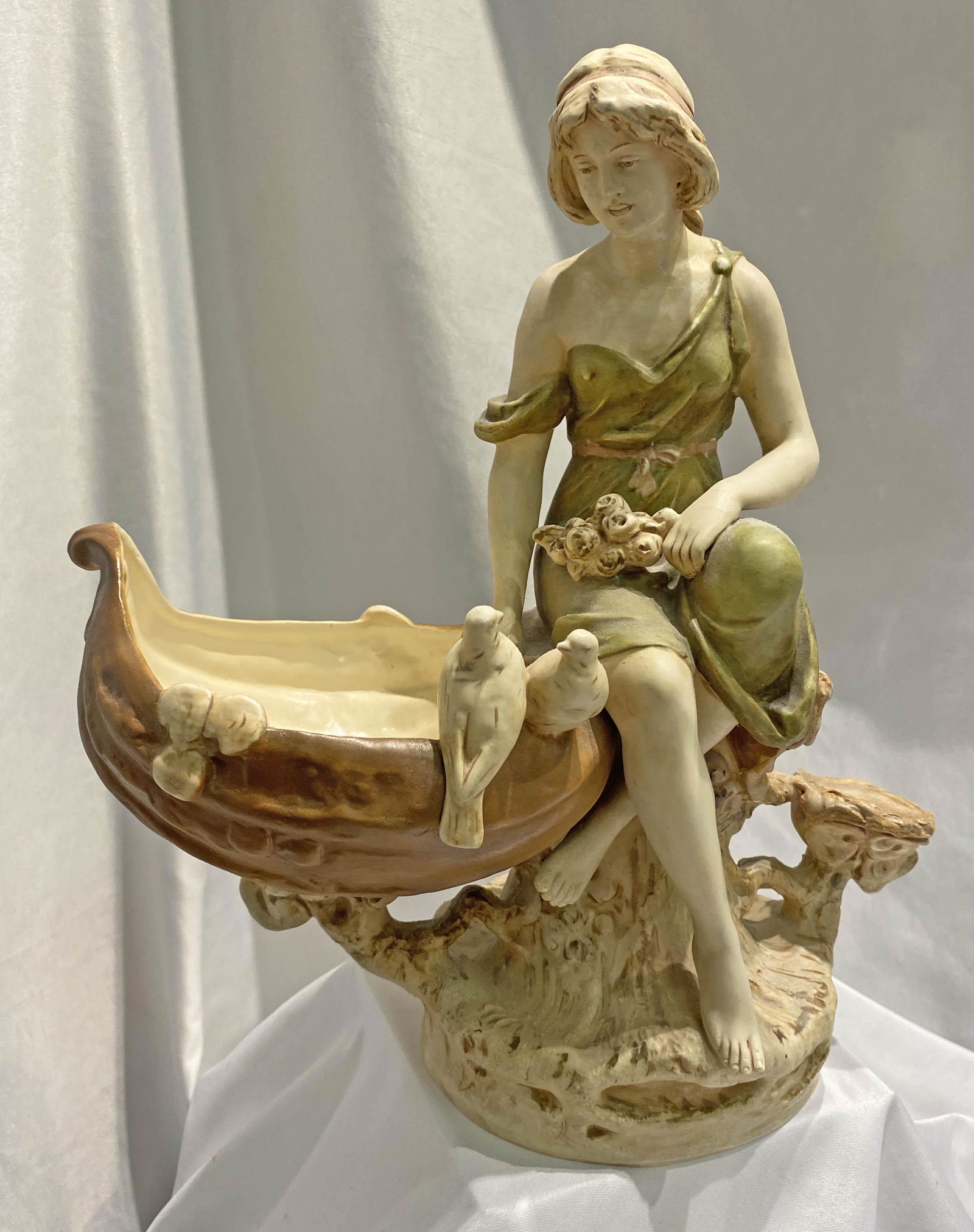 Large Royal Dux Bohemian figural lady (1 of 6)