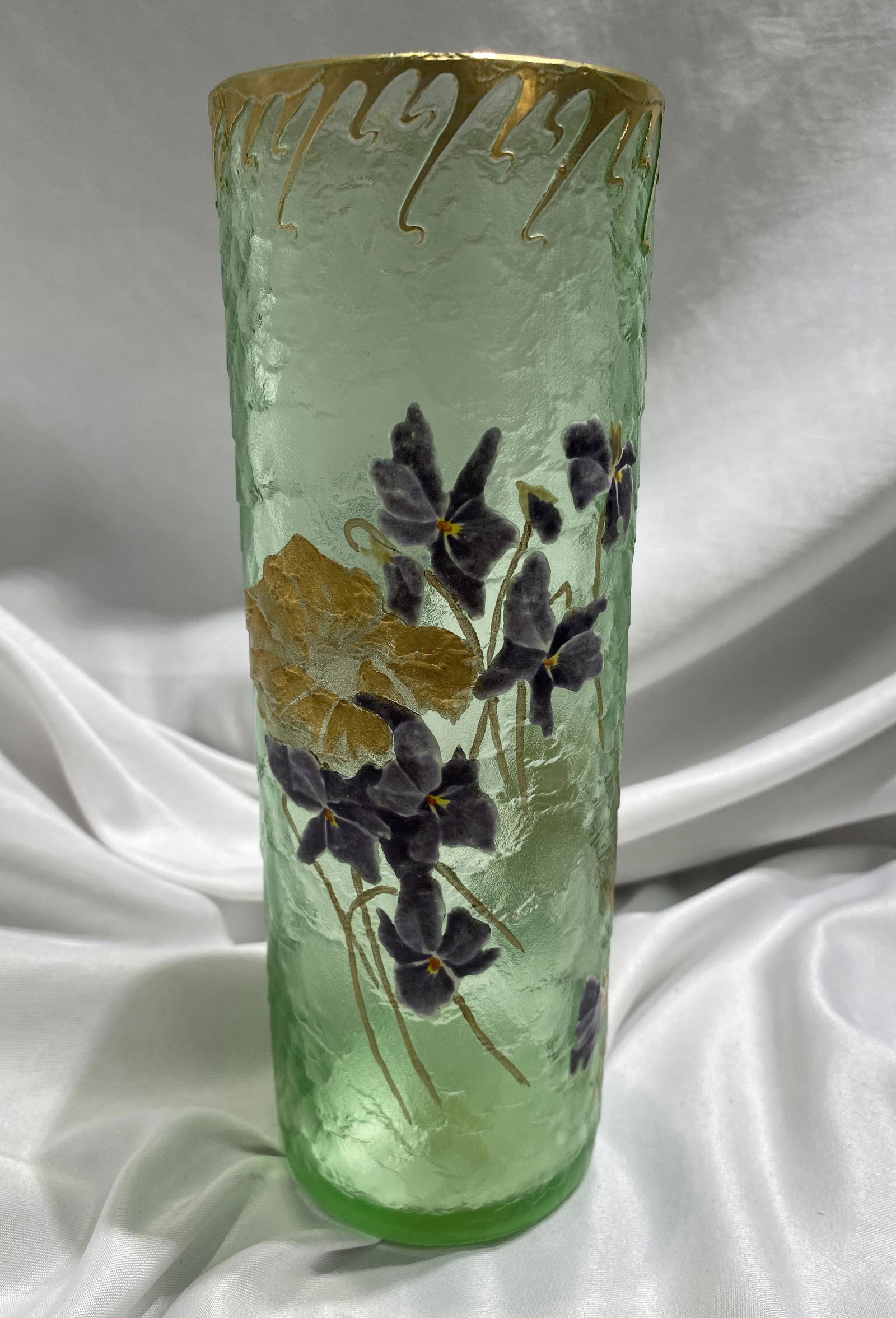 Mont Joye Art Glass Vase (1 of 4)