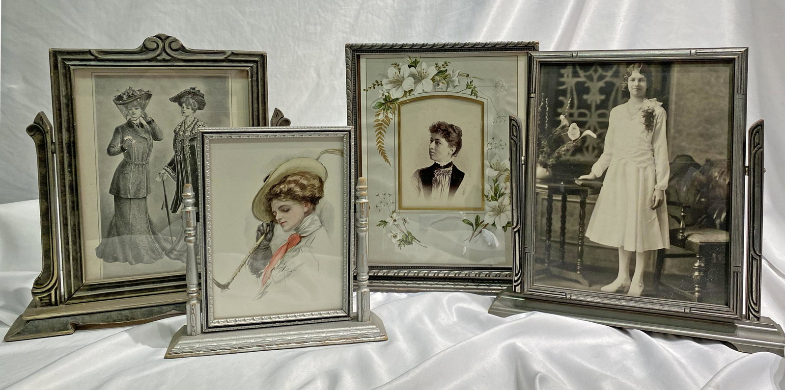 Collection Swing Frames Early 20th Harrison Fisher girl: very nice condition