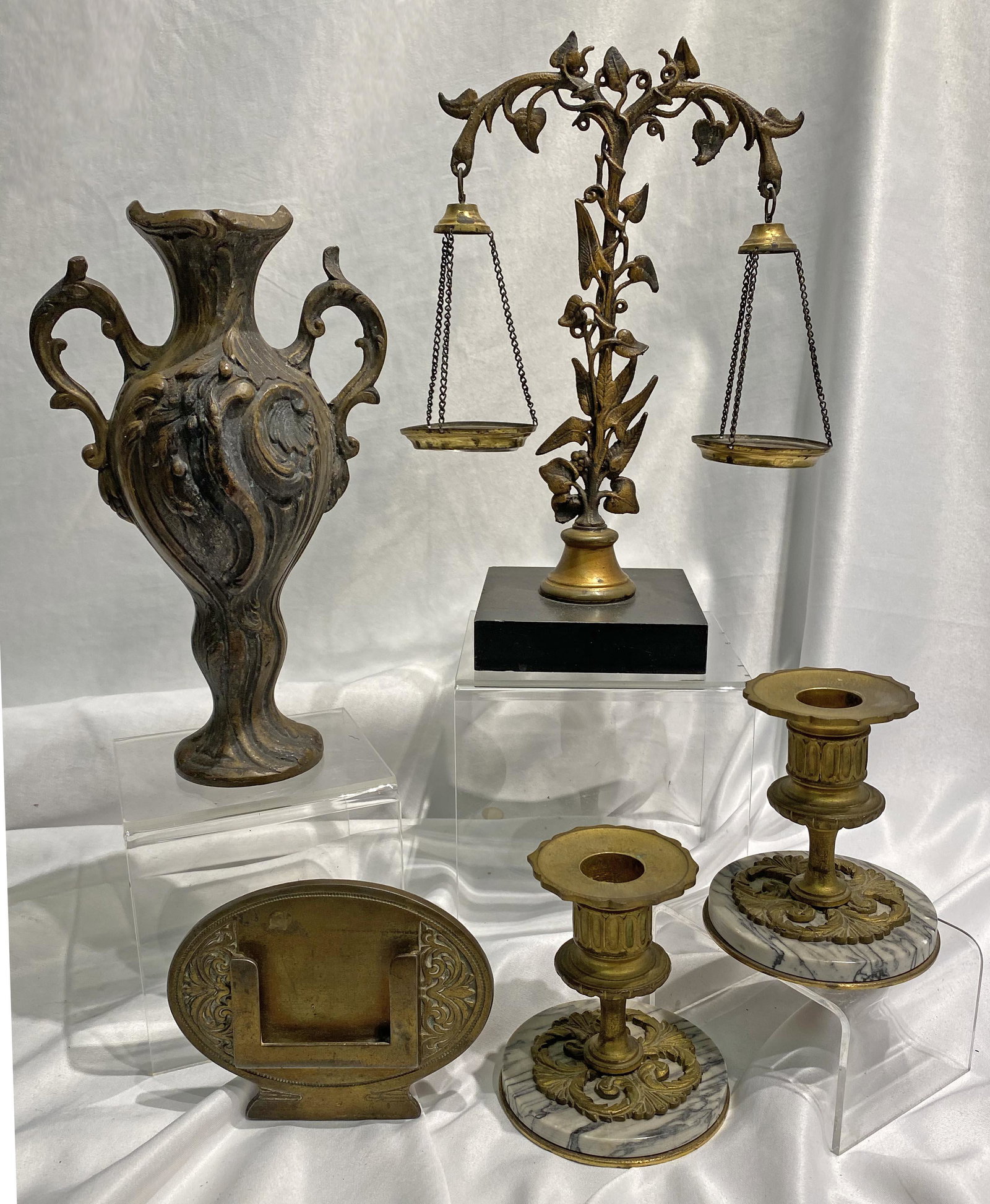 Collection Ornate Victorian Desk Items Scales of: beautiful items