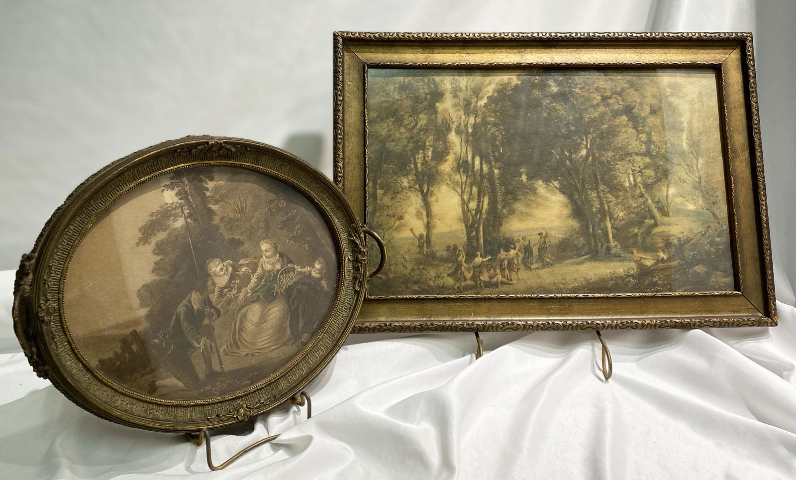 2 Ornate French Lithographs in frames (1 of 2)