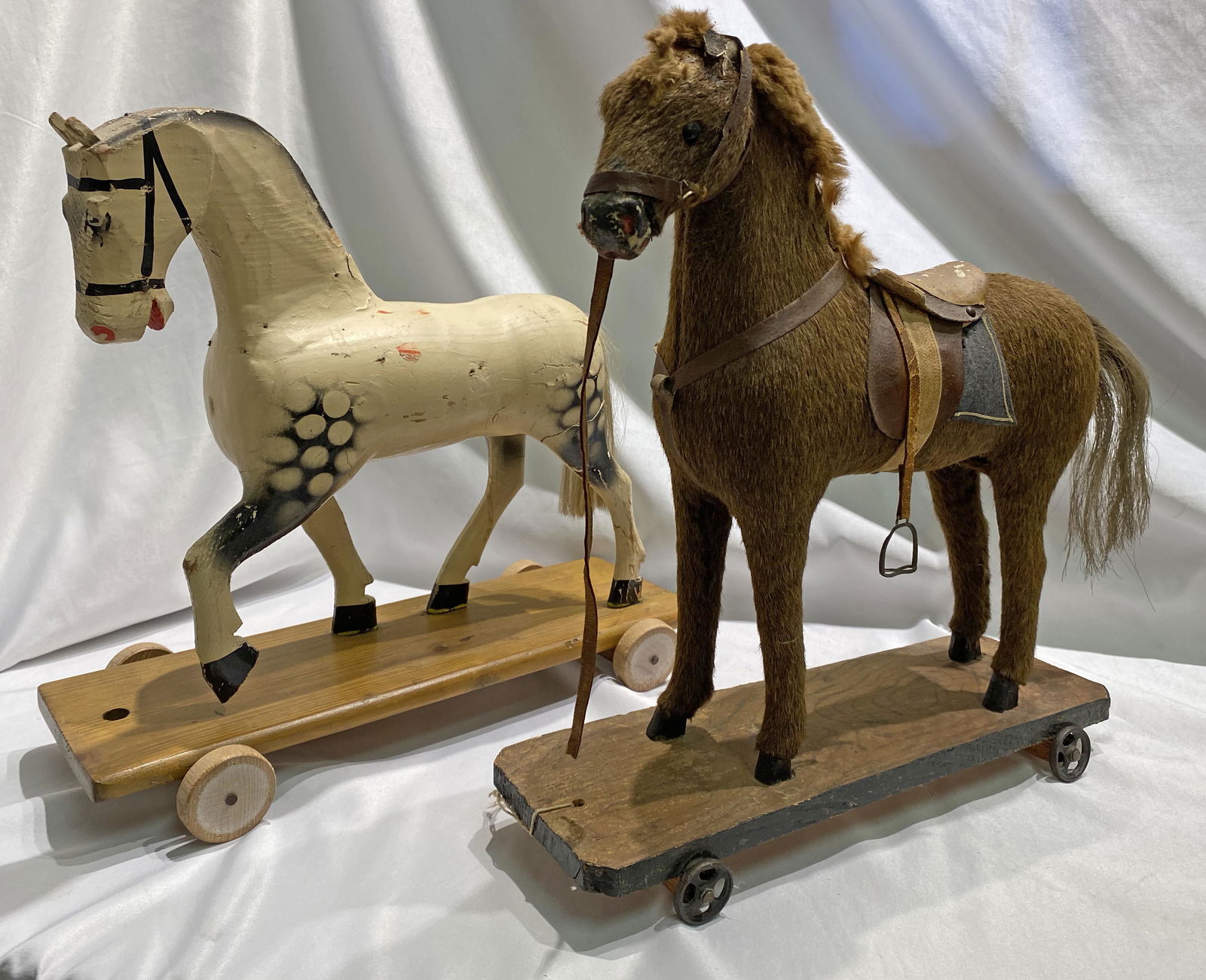 2 1800's Horse Pull Toys Wooden (1 of 4)