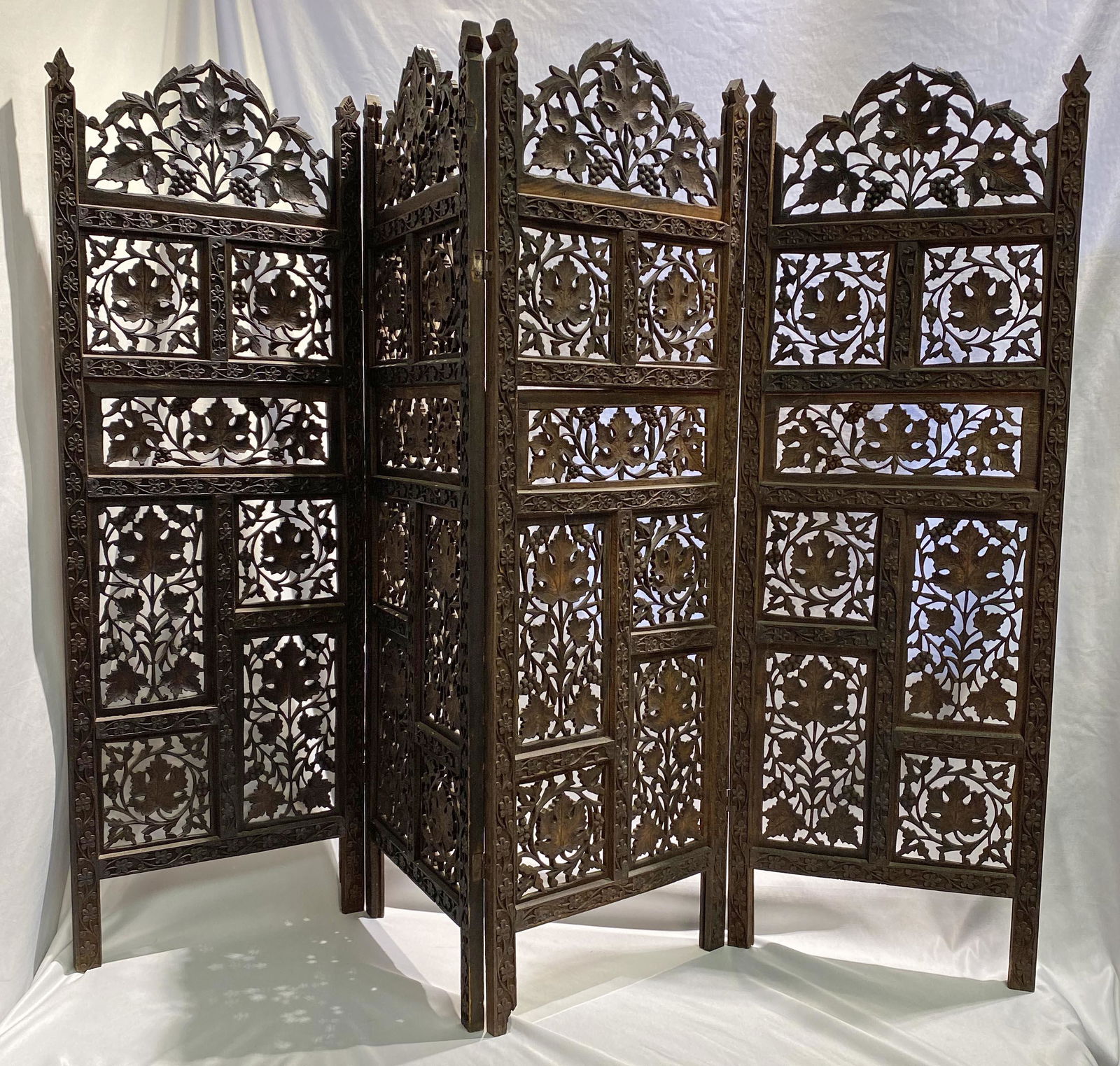 Antique Carved Wood Divider Screen from India (1 of 4)