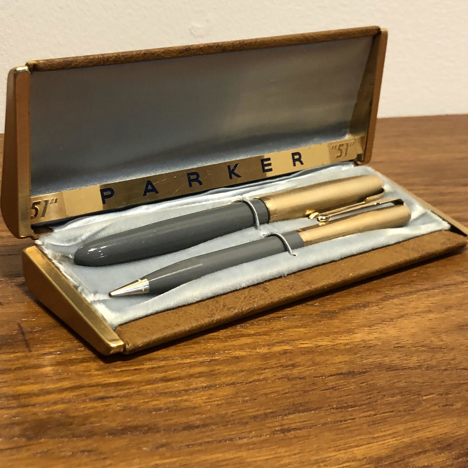 Parker 51 14k gf Pen Pencil Set in box (1 of 9)