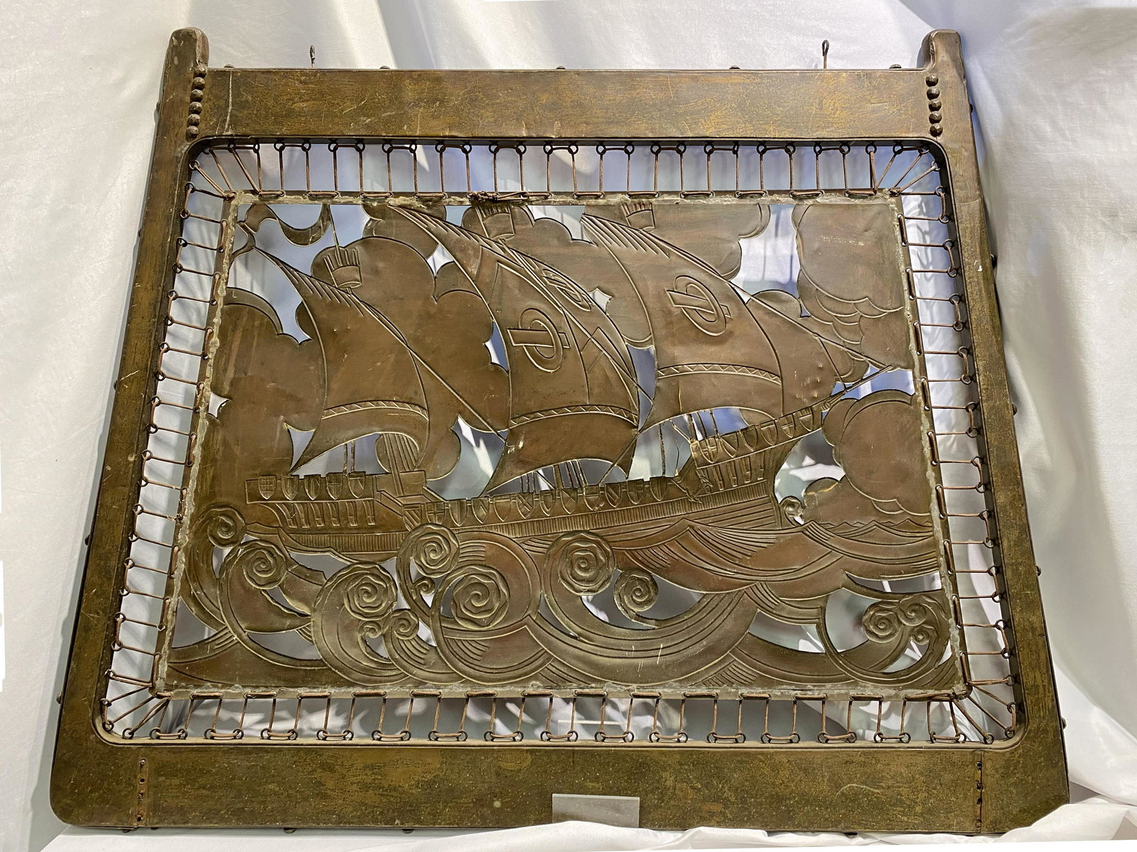 Arts Crafts Tavern Bar Sign of a Ship at Sea nautical (1 of 2)