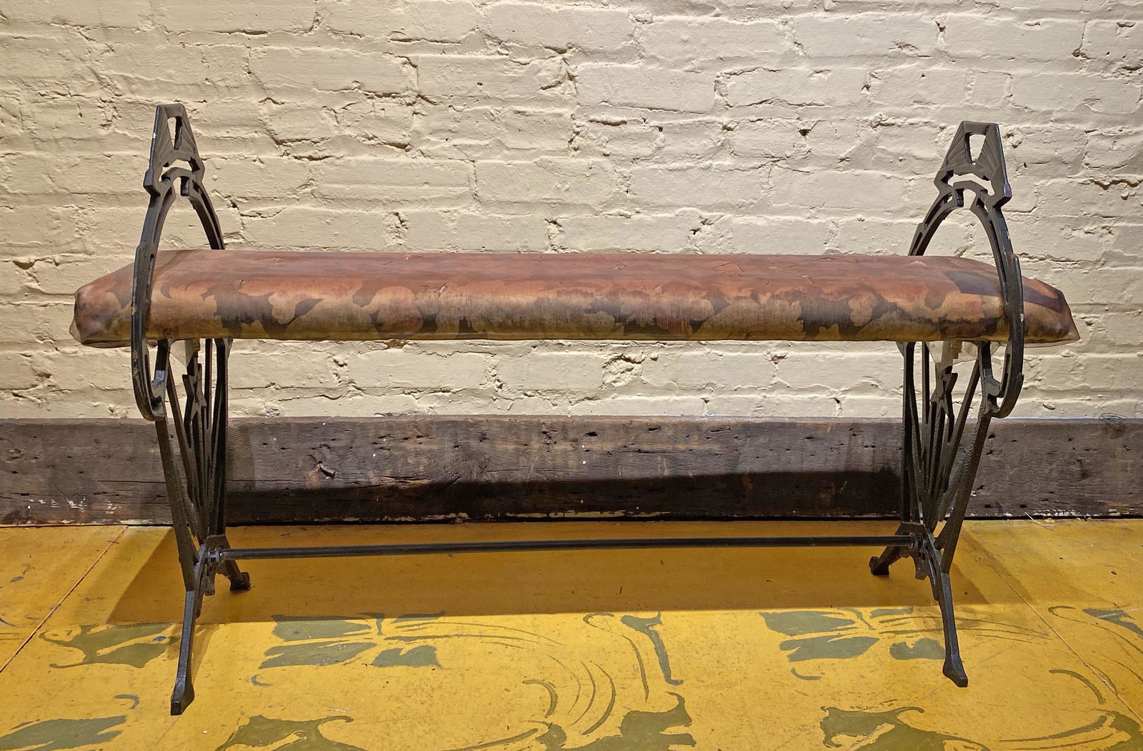 Art Deco Cast Metal Hall Bench (1 of 4)
