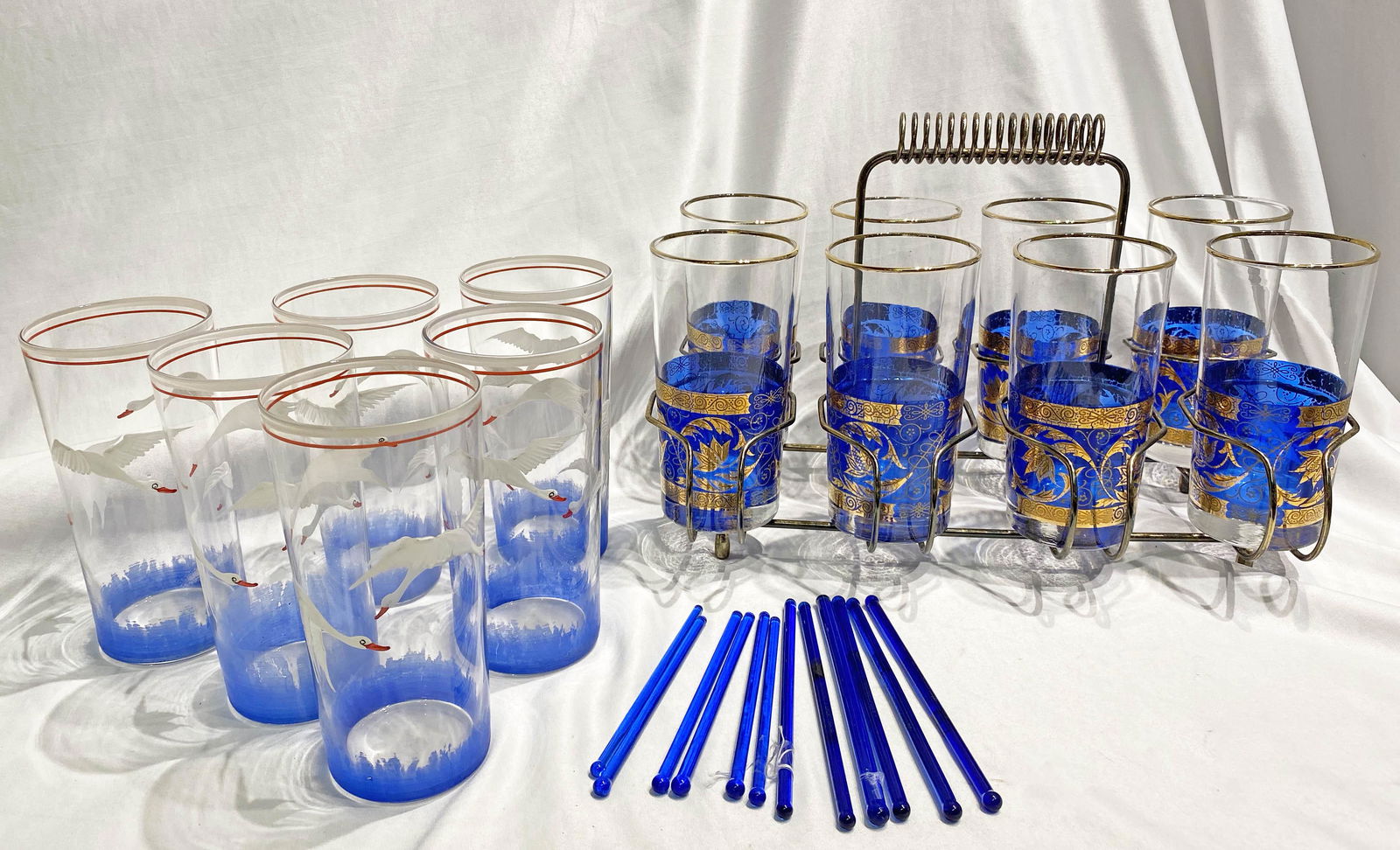 Mid Century Barware Drinking Glass Sets (1 of 3)