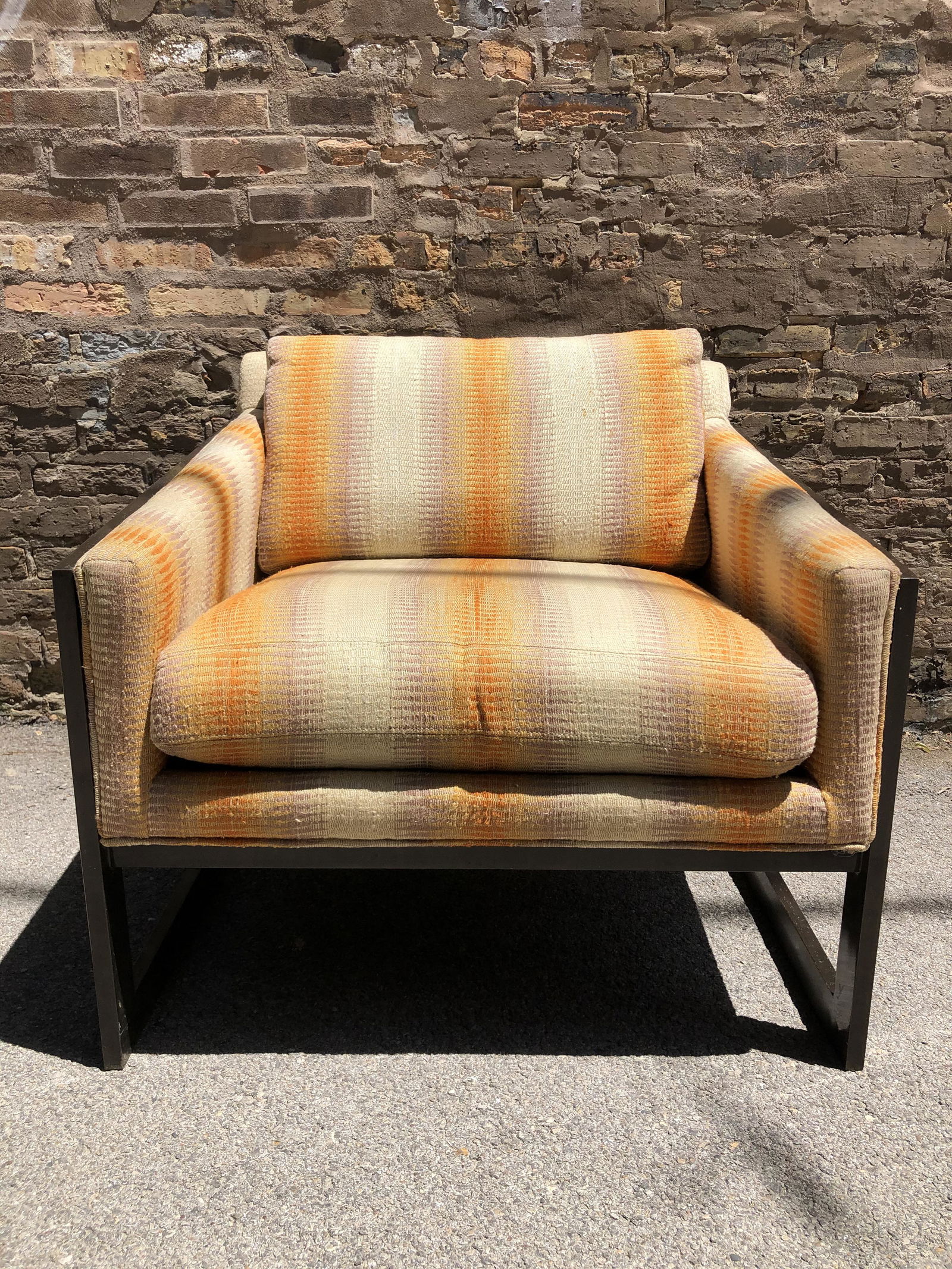 Mid Century Silver Craft Cantilever Chair (1 of 6)