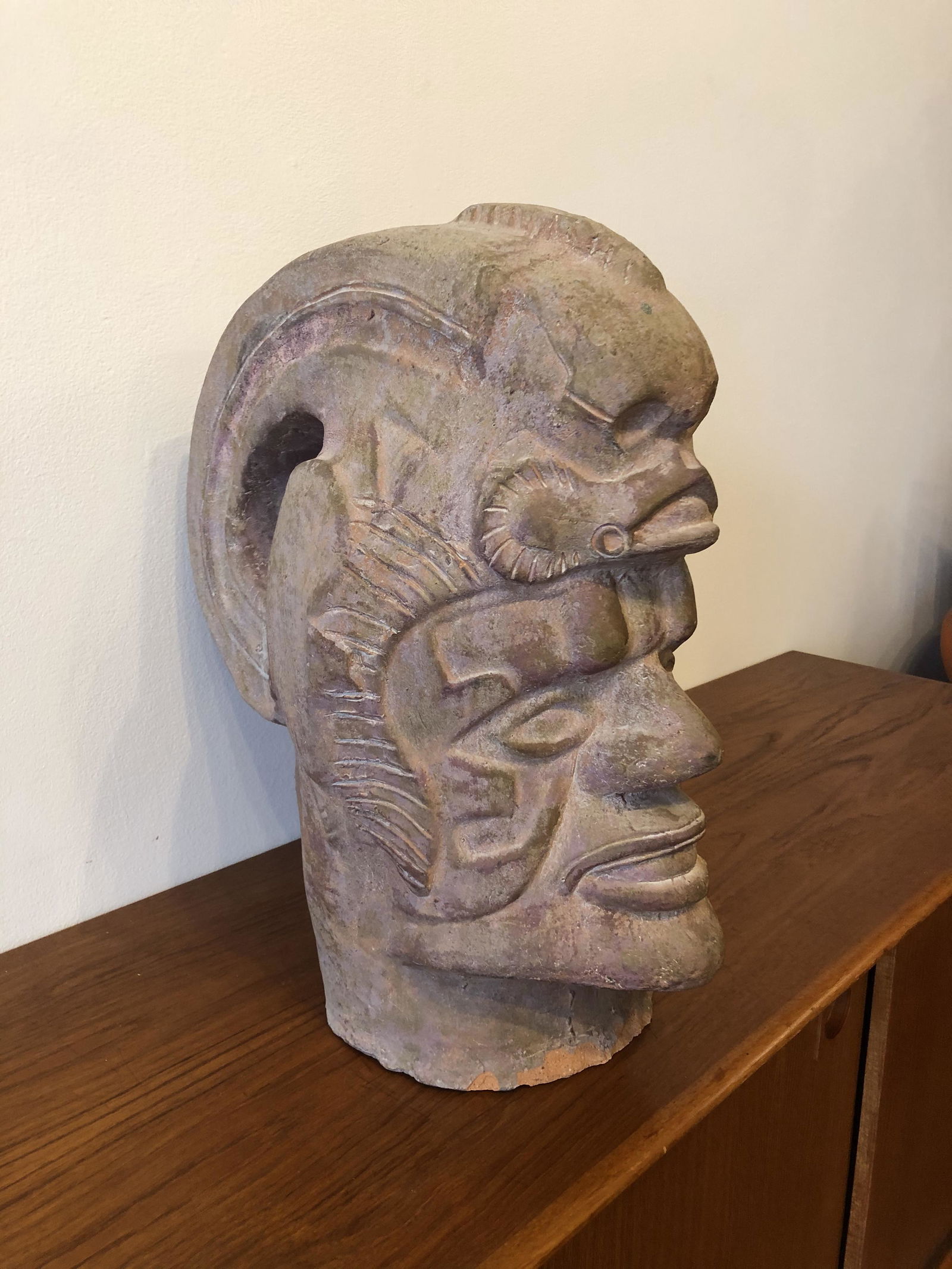 Mid Century Aztec Terra Cotta Sculpture (1 of 5)