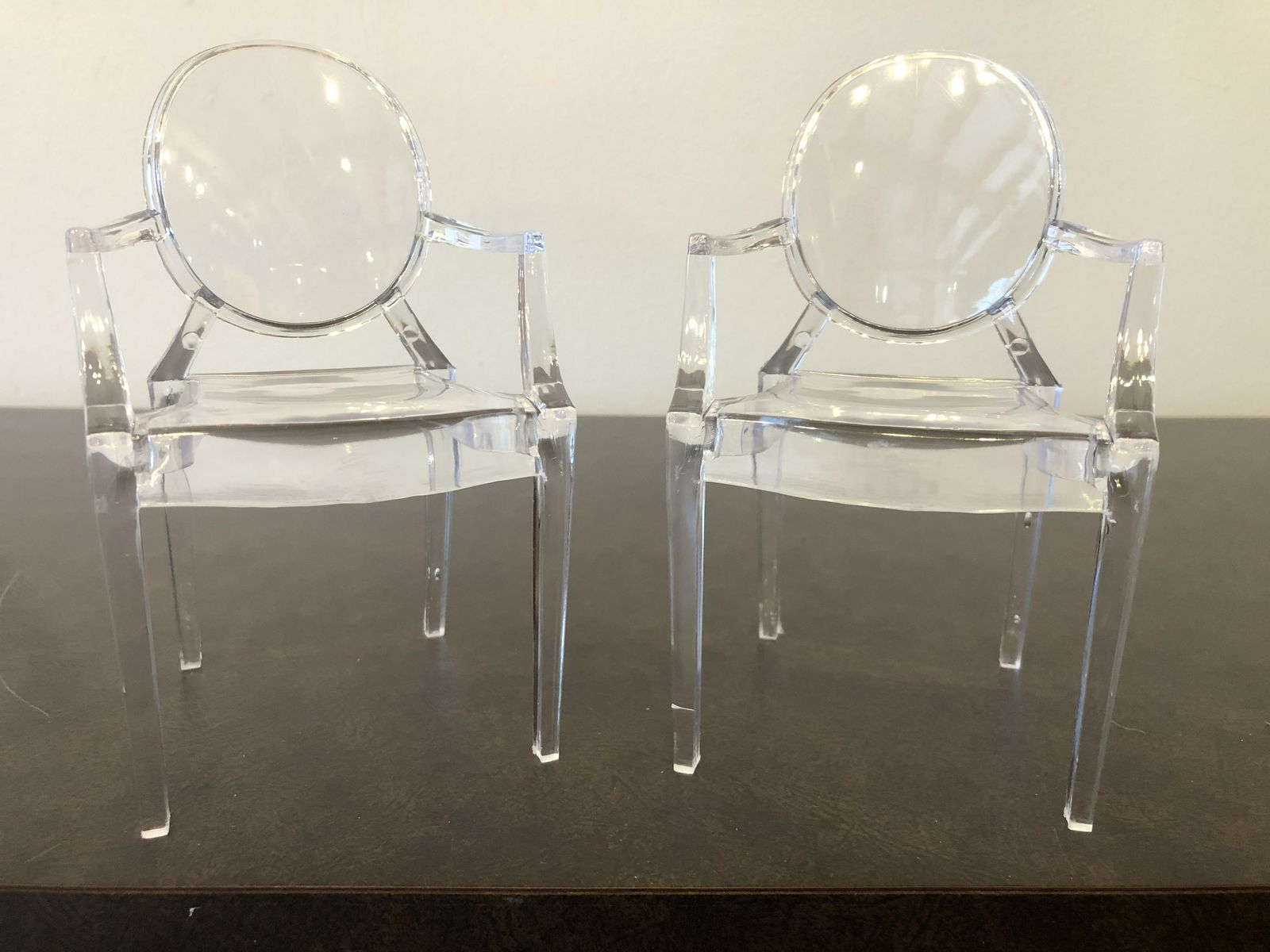 Pair Miniature Ghost Chairs MCM (1 of 3)