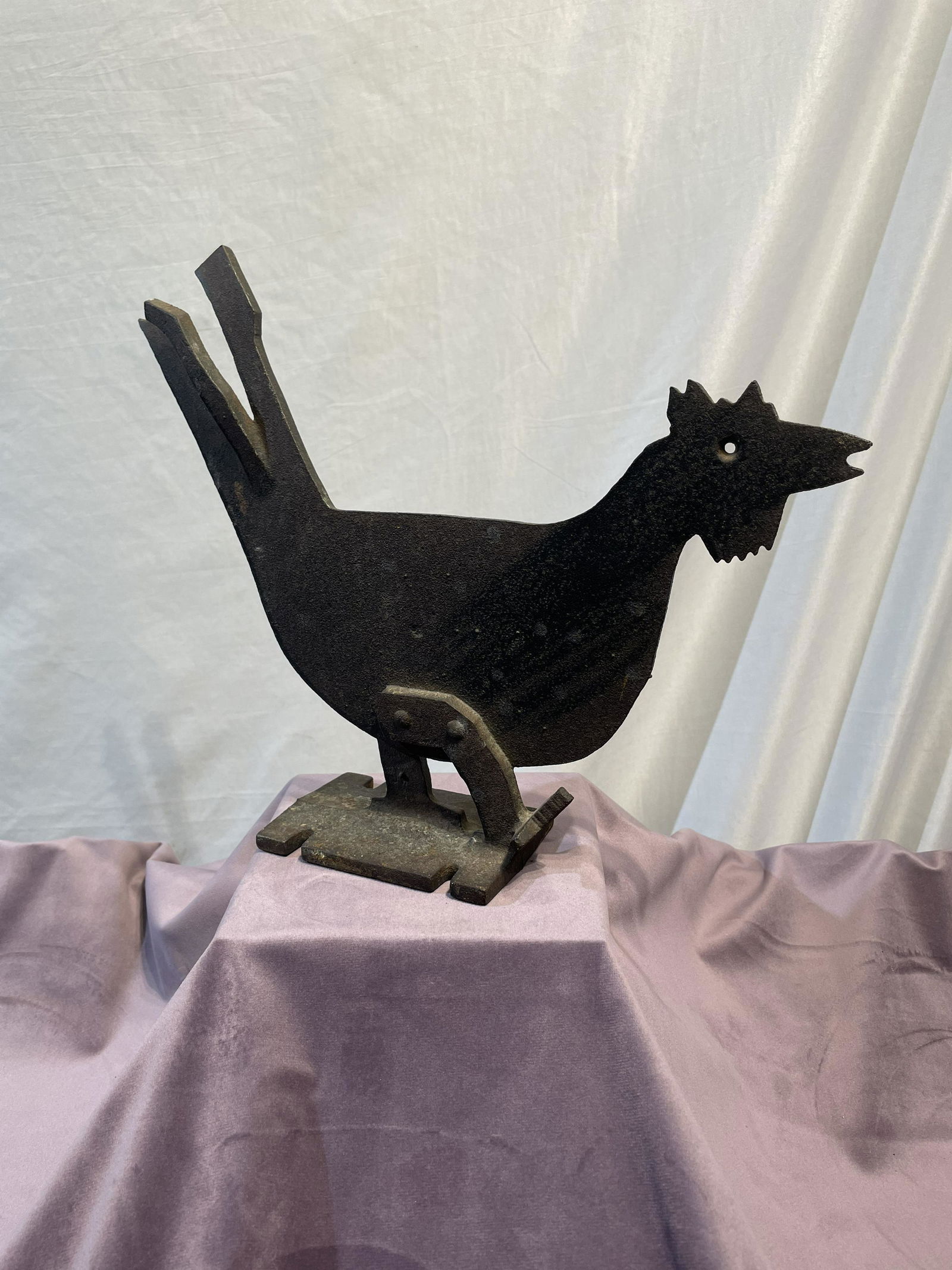 Primitive Folk Art Cast Iron Chicken Doorstop (1 of 5)