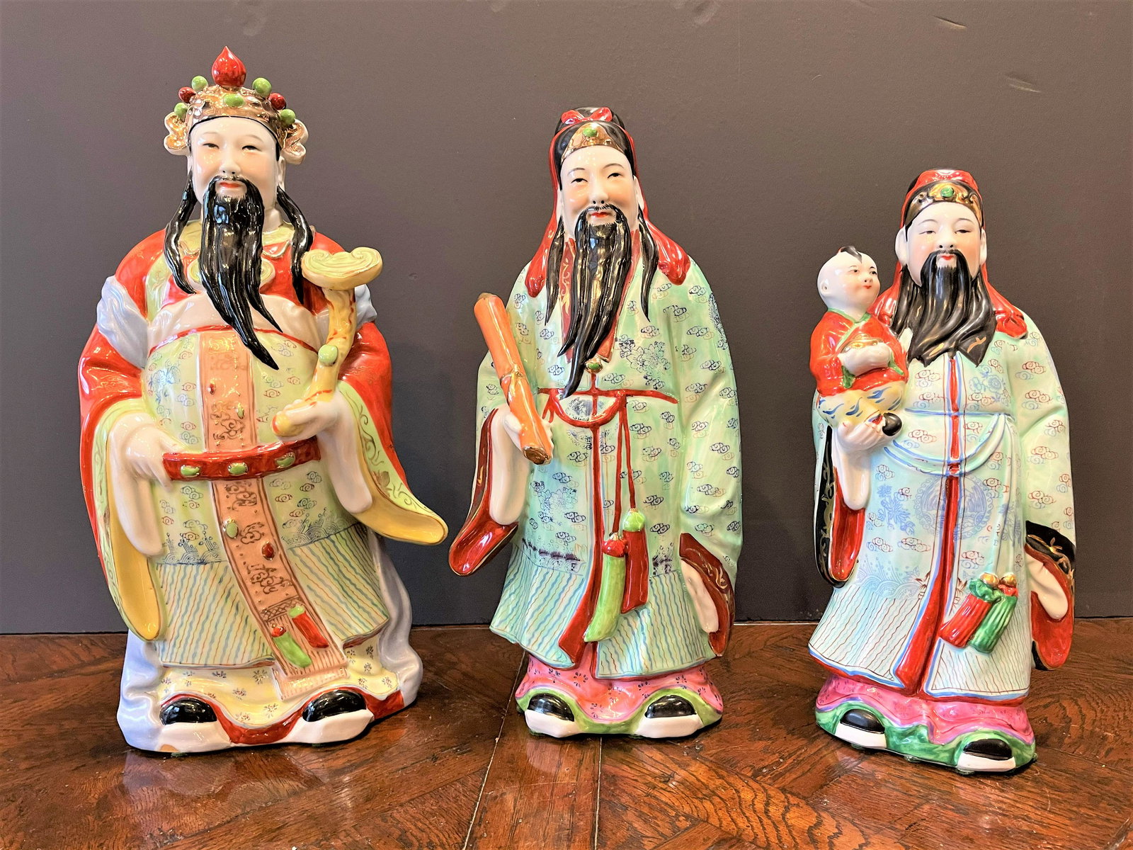 Set 3 Chinese Porcelain Figurines (1 of 5)