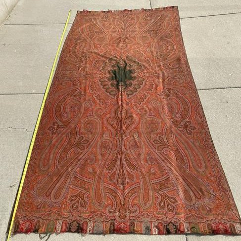 Traditional Scottish Paisley Textile: 128in L x 61 1/2in W