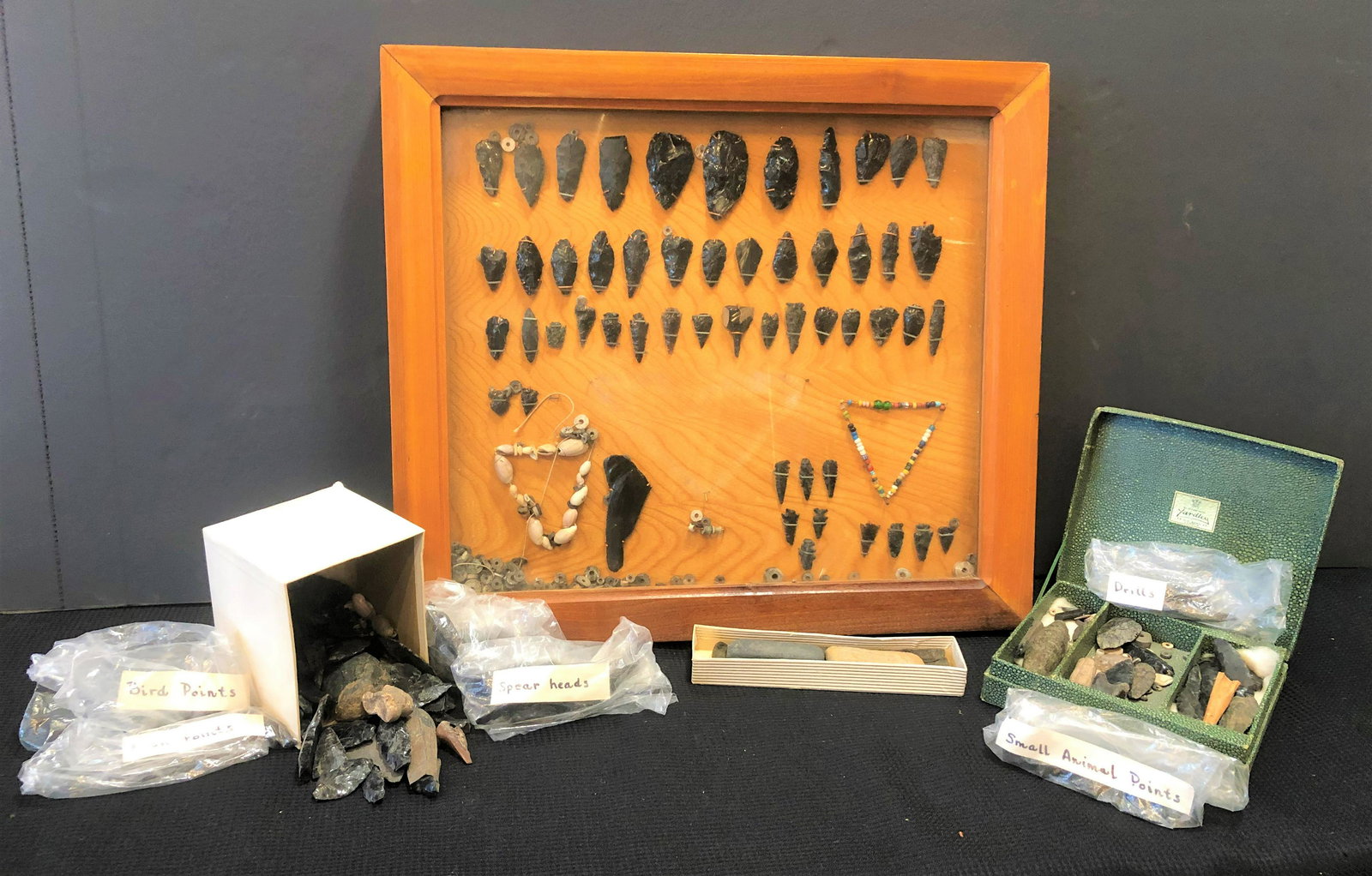 Indian Arrowhead and Tool (1 of 1)