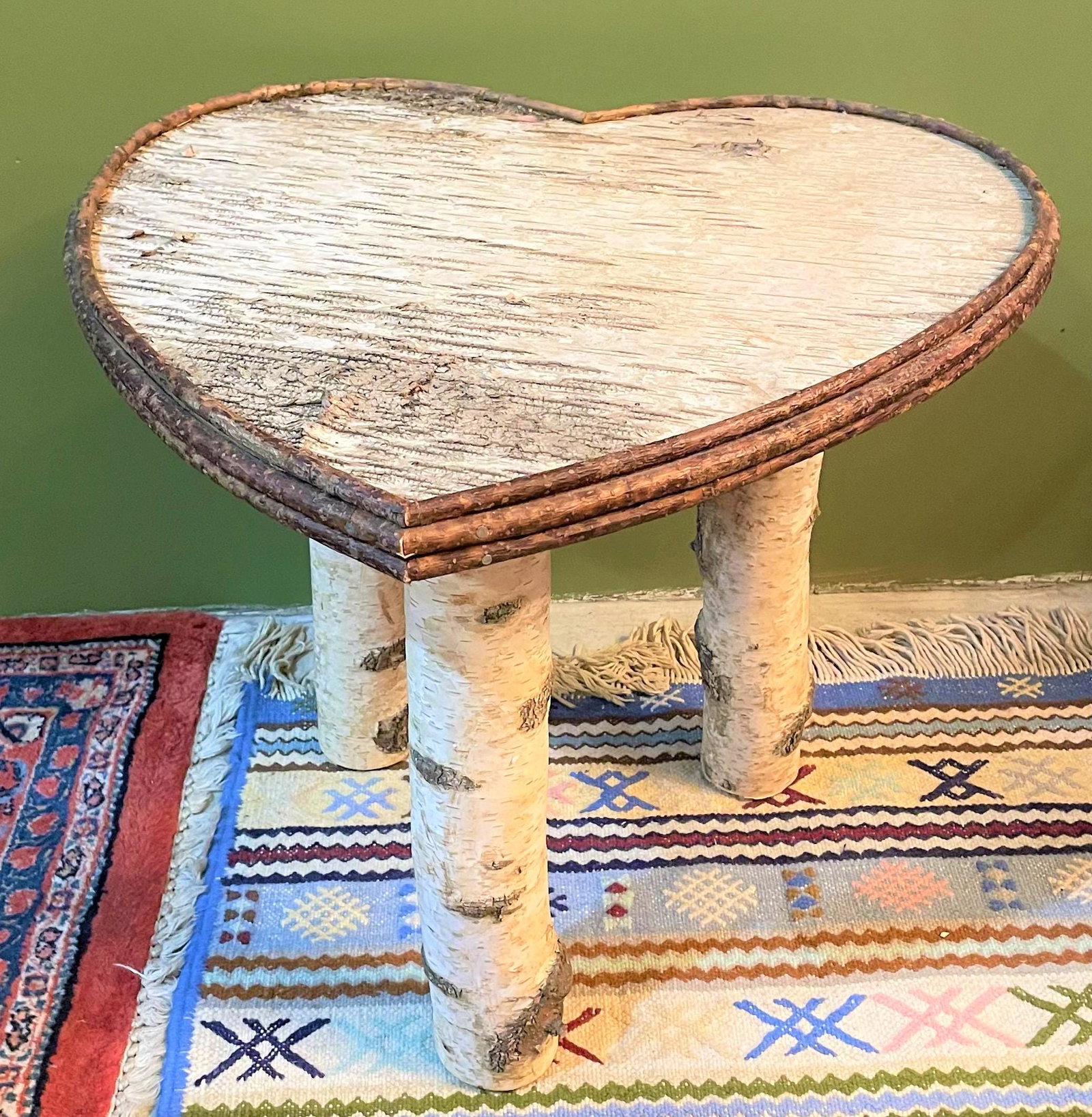 Birch Bark Heart Shaped Table (1 of 2)