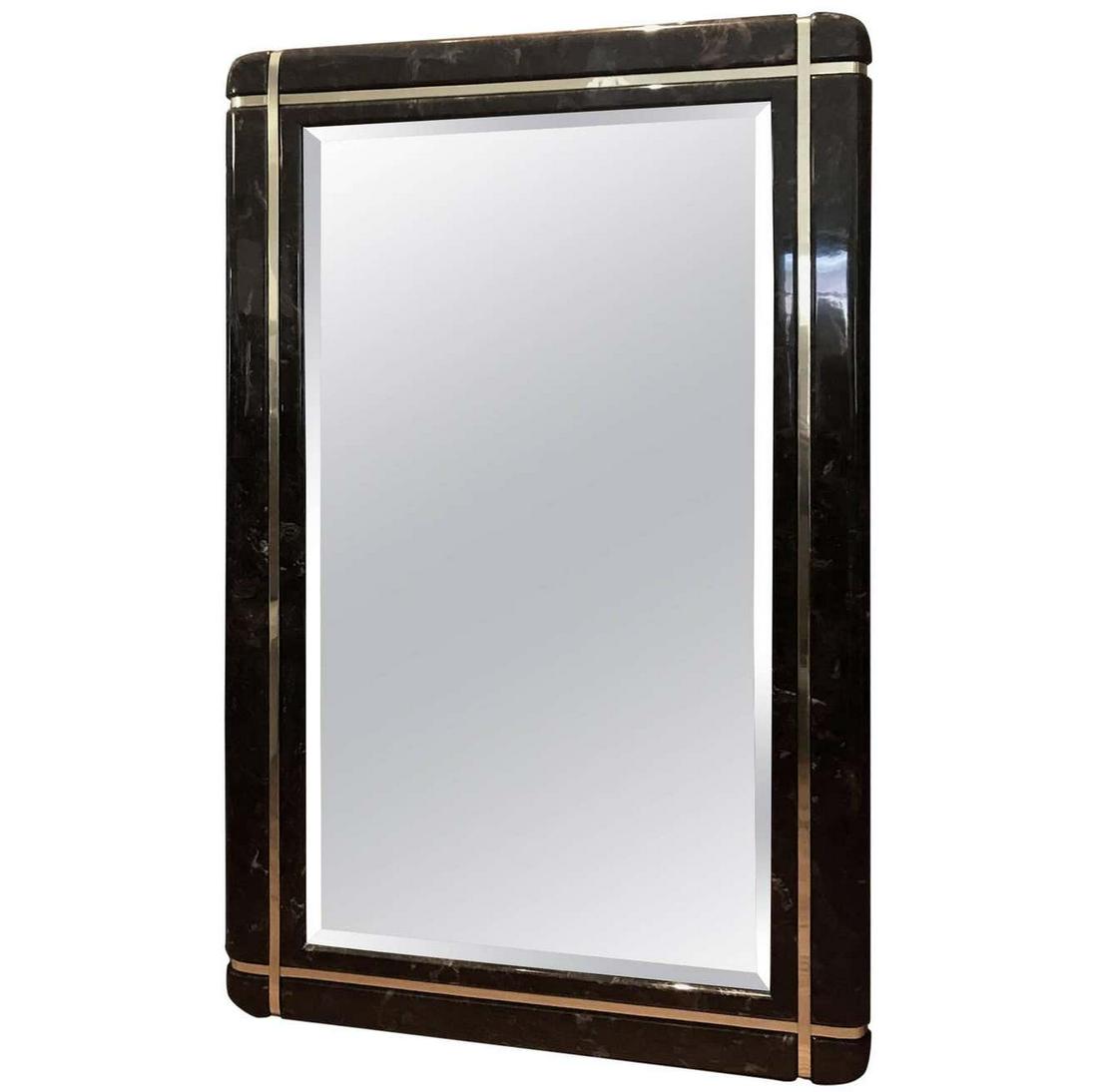 Marble and Brass Mid-Century Mirror in the Style of (1 of 5)