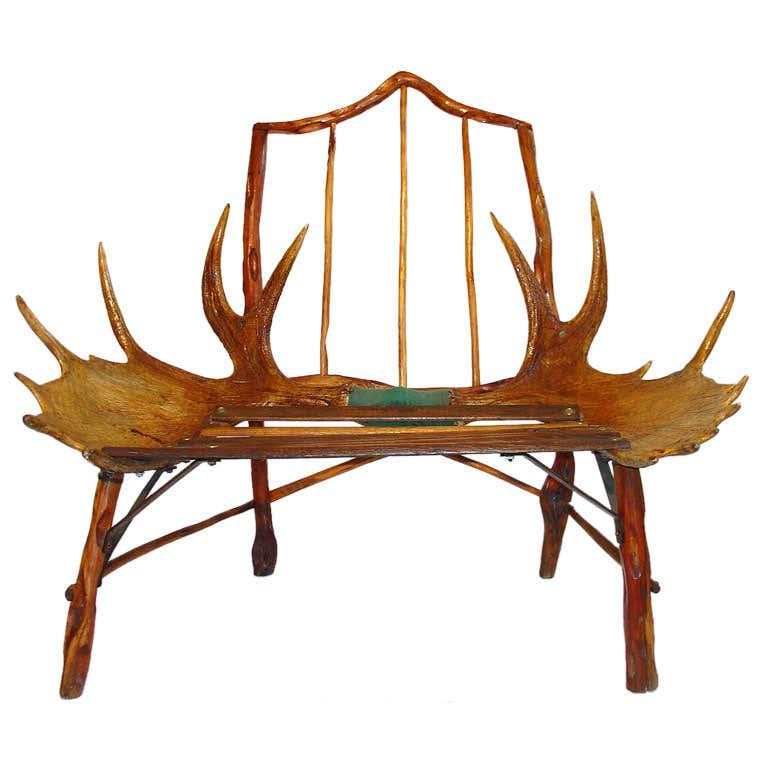 Rustic Canadian Craftsman Moose Antler Chair (1 of 7)