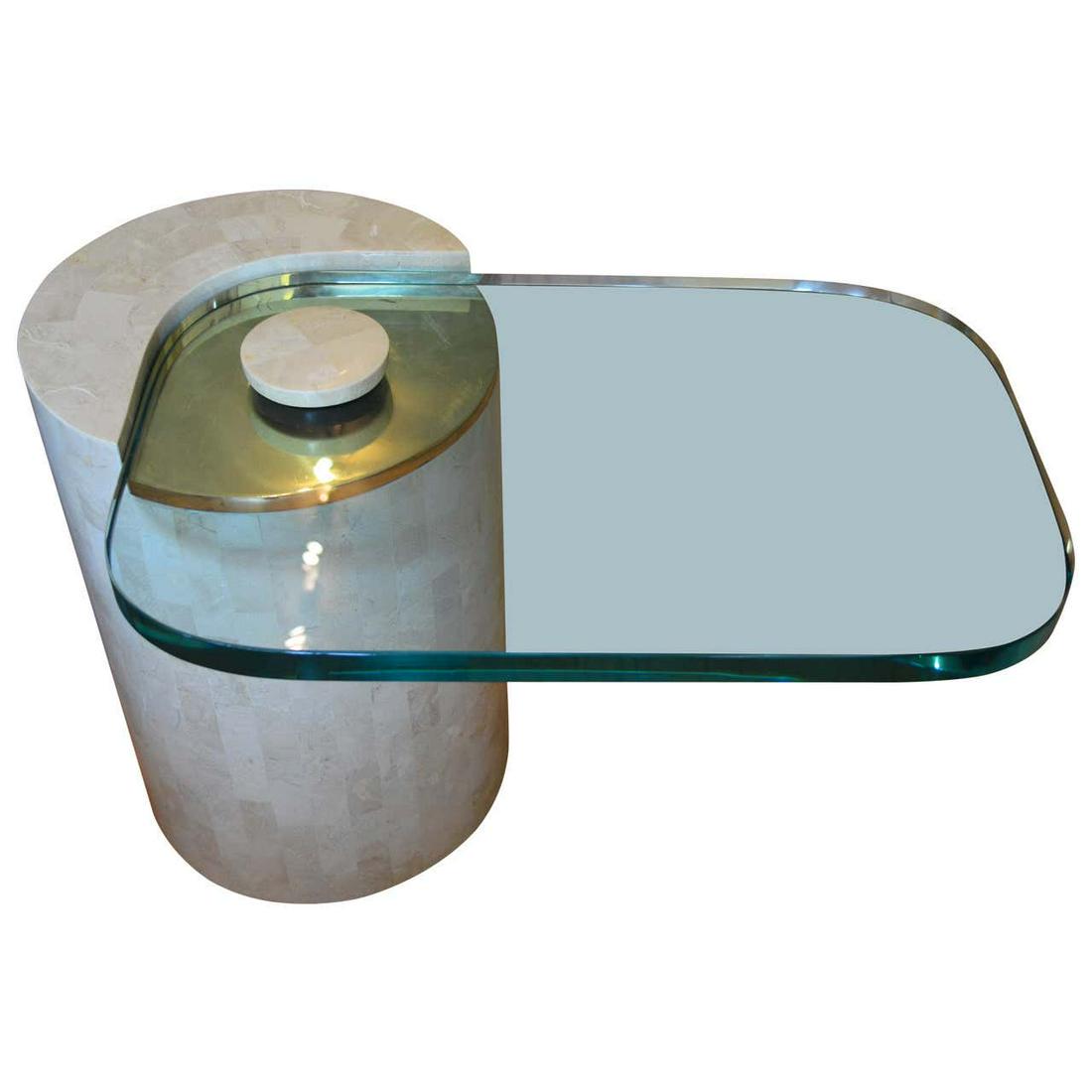 Karl Springer Tessellated Stone Drum End Table (1 of 5)