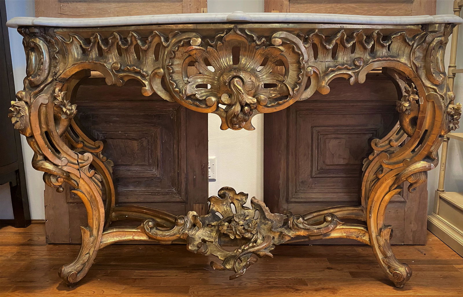 19th C. Italian Marble Top Console (1 of 7)