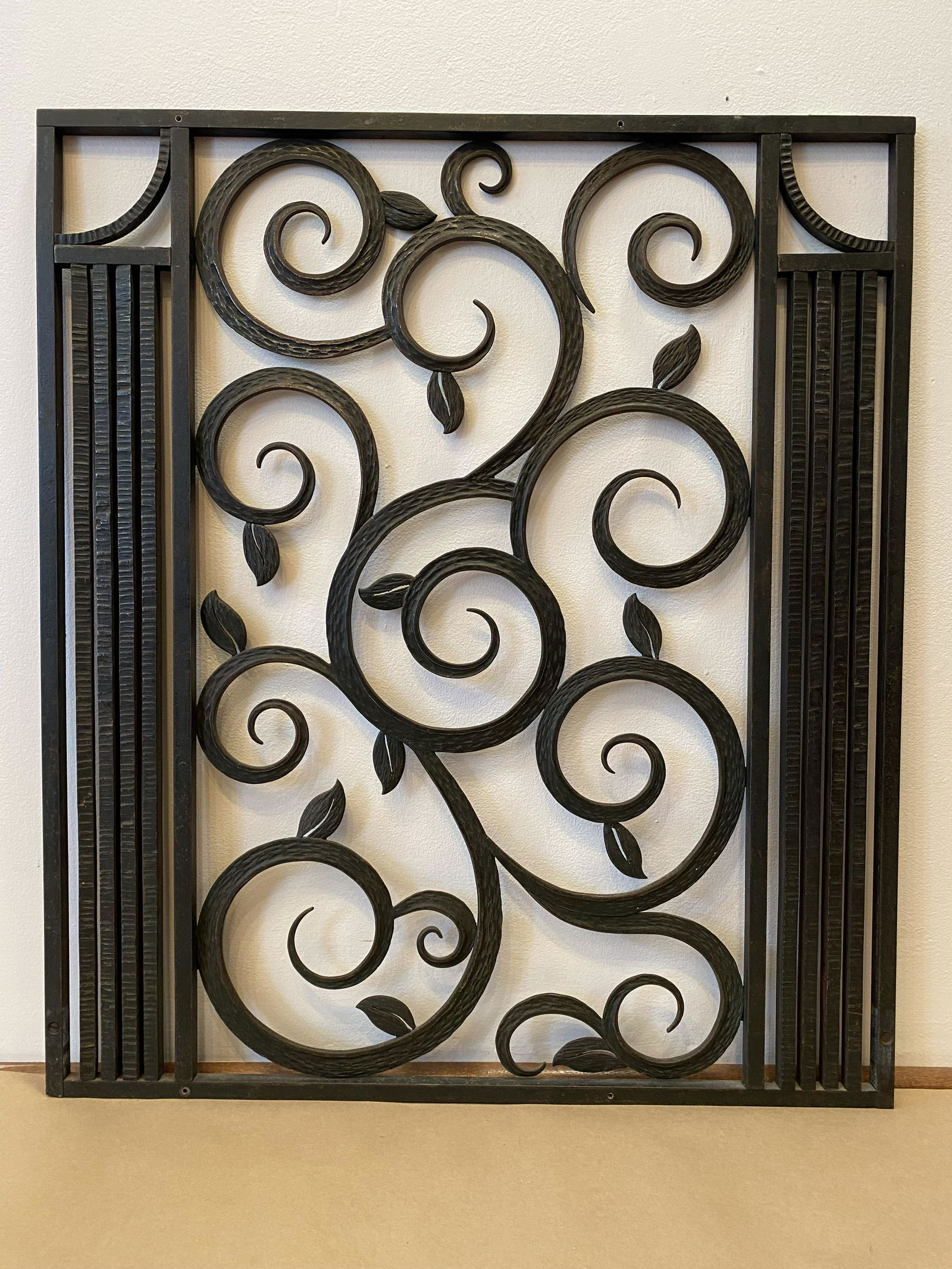 French Art Deco Wrought Iron Architectural Panel (1 of 6)