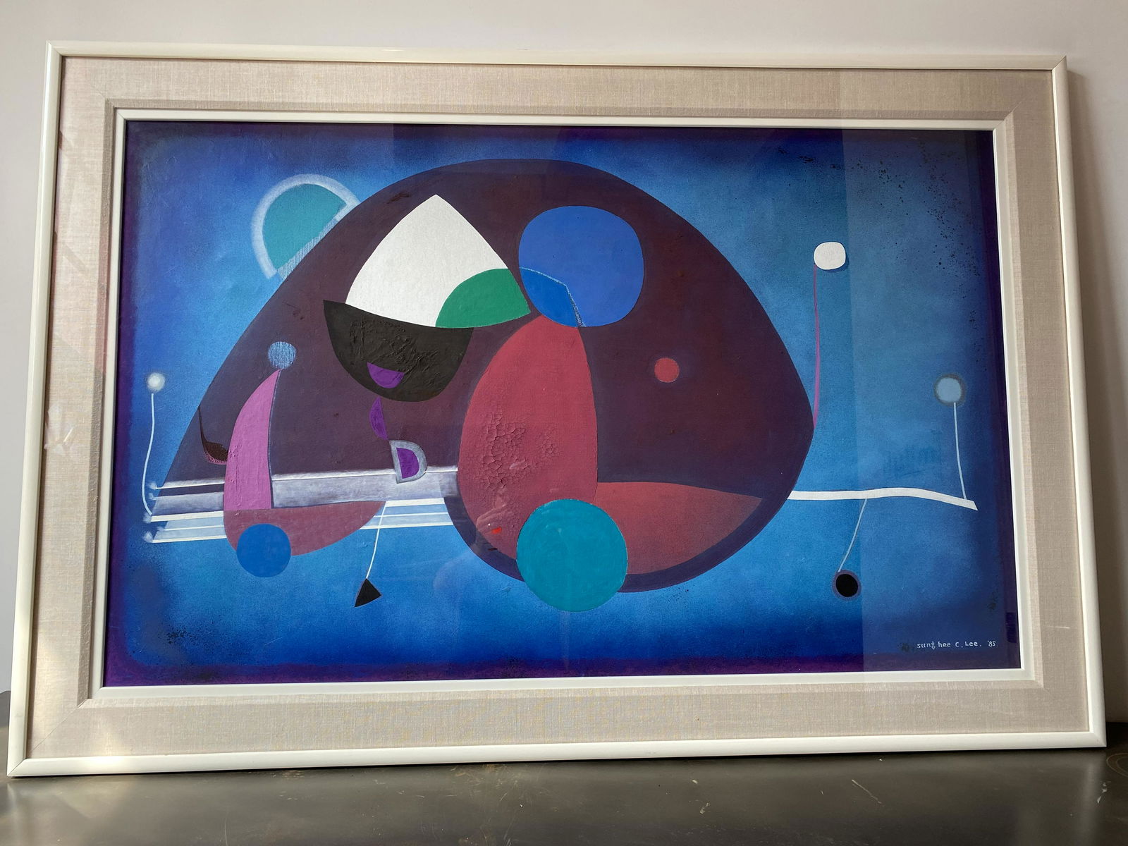 Big Post Modern Oil on Canvas Sung Hee C Lee '85 (1 of 6)