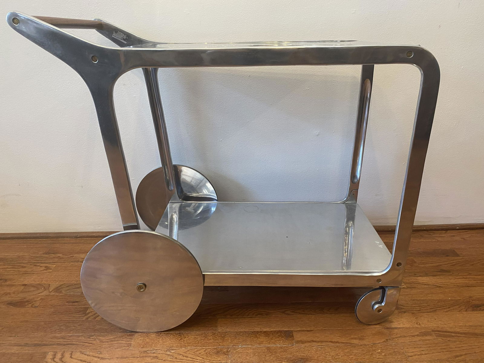 Art Deco Streamline Style Aluminum Bar Cart (1 of 3)