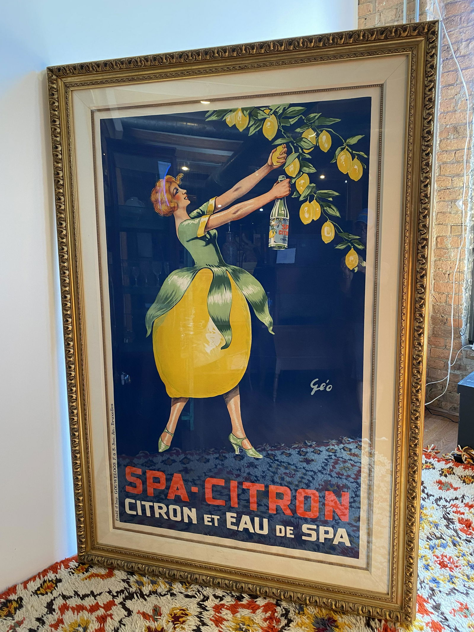 Large Framed French Art Poster Spa Citron (1 of 8)