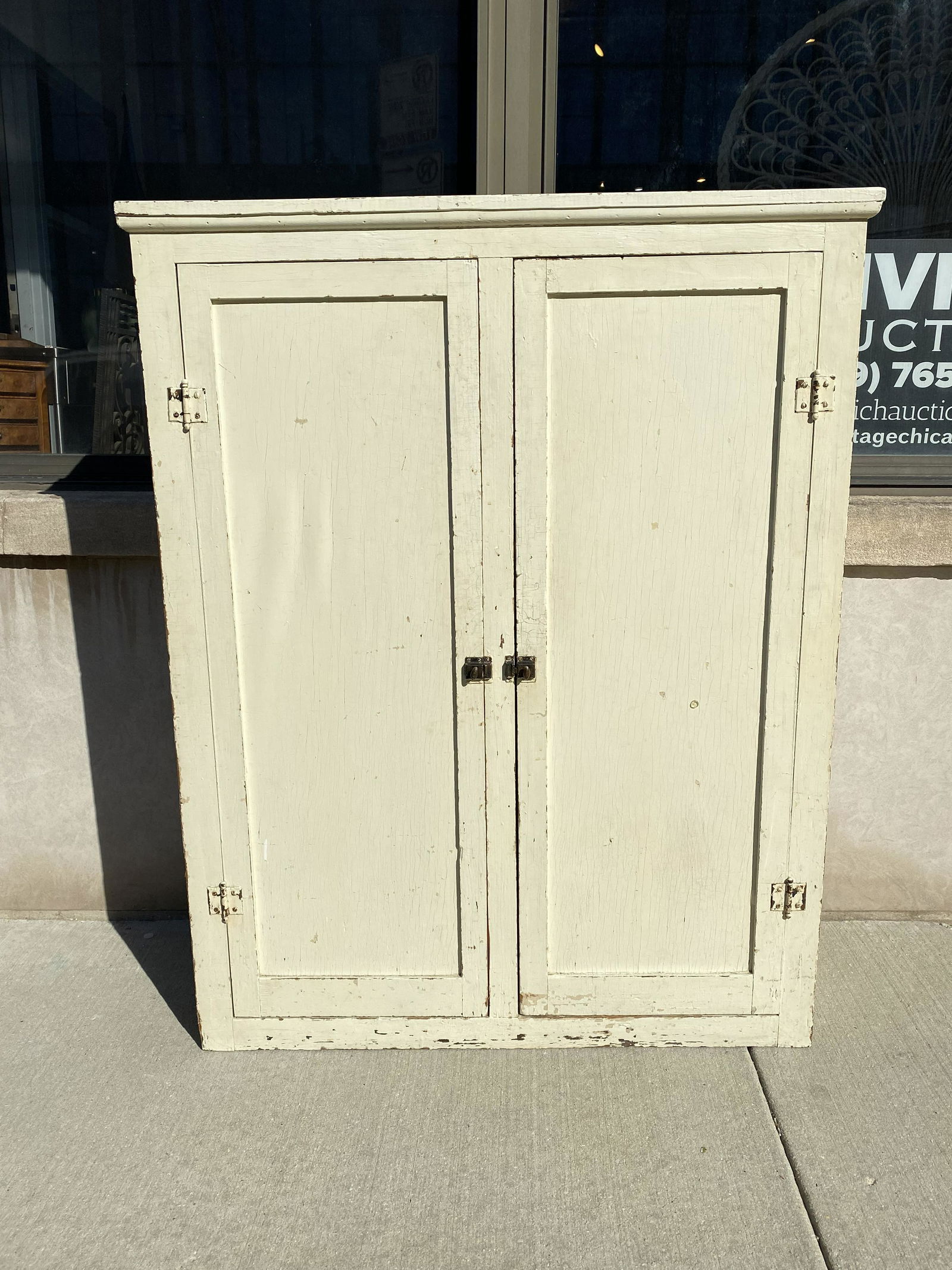 Primitive White Cupboard (1 of 6)
