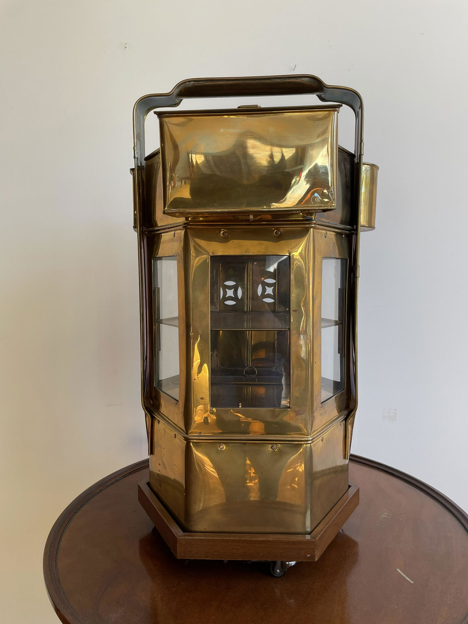 Mid Century Asian Brass Noodle Cart (1 of 6)