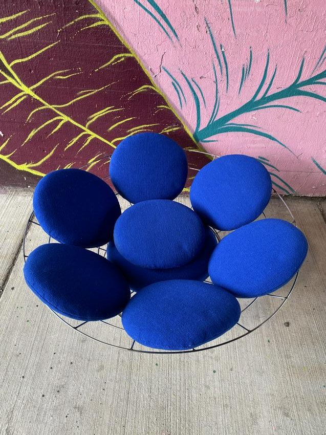Verner Panton Peacock Lounge Chair: 37.5 in wide 14.5 tall 8 cushions nice shape