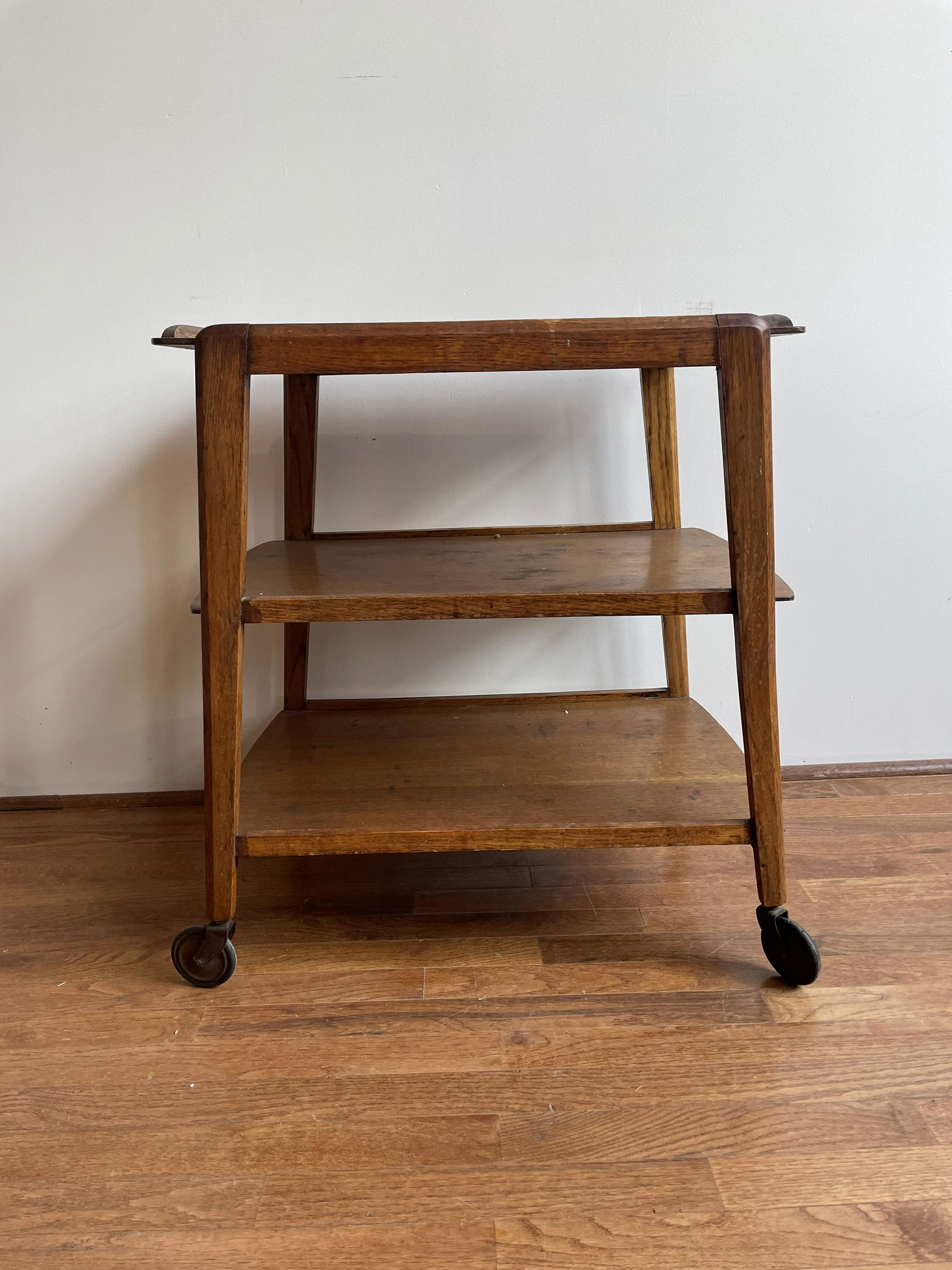 Mid Century Oak Bar Cart (1 of 4)