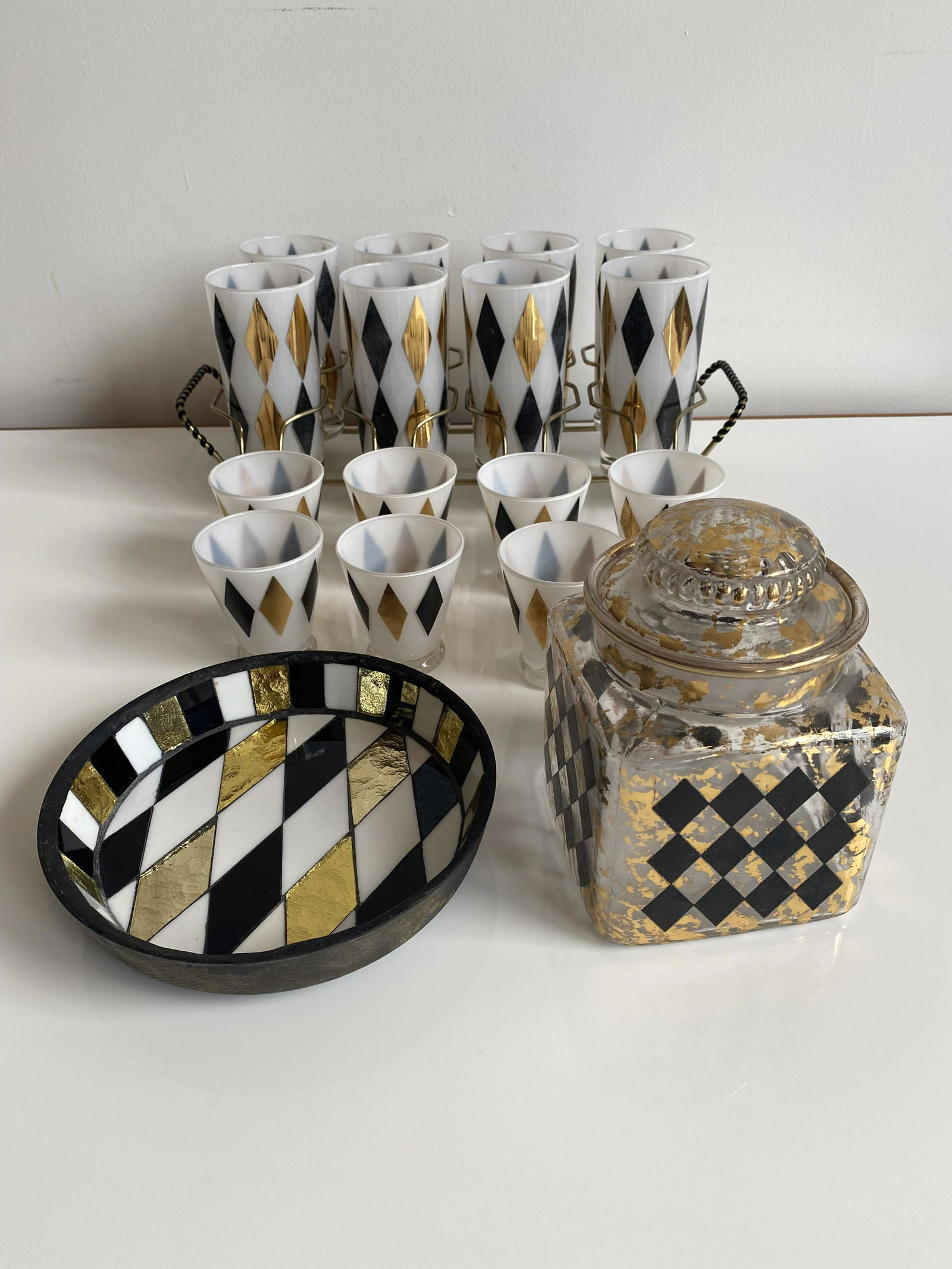 Mid Century Collection Diamond Pattern Barware & (1 of 6)